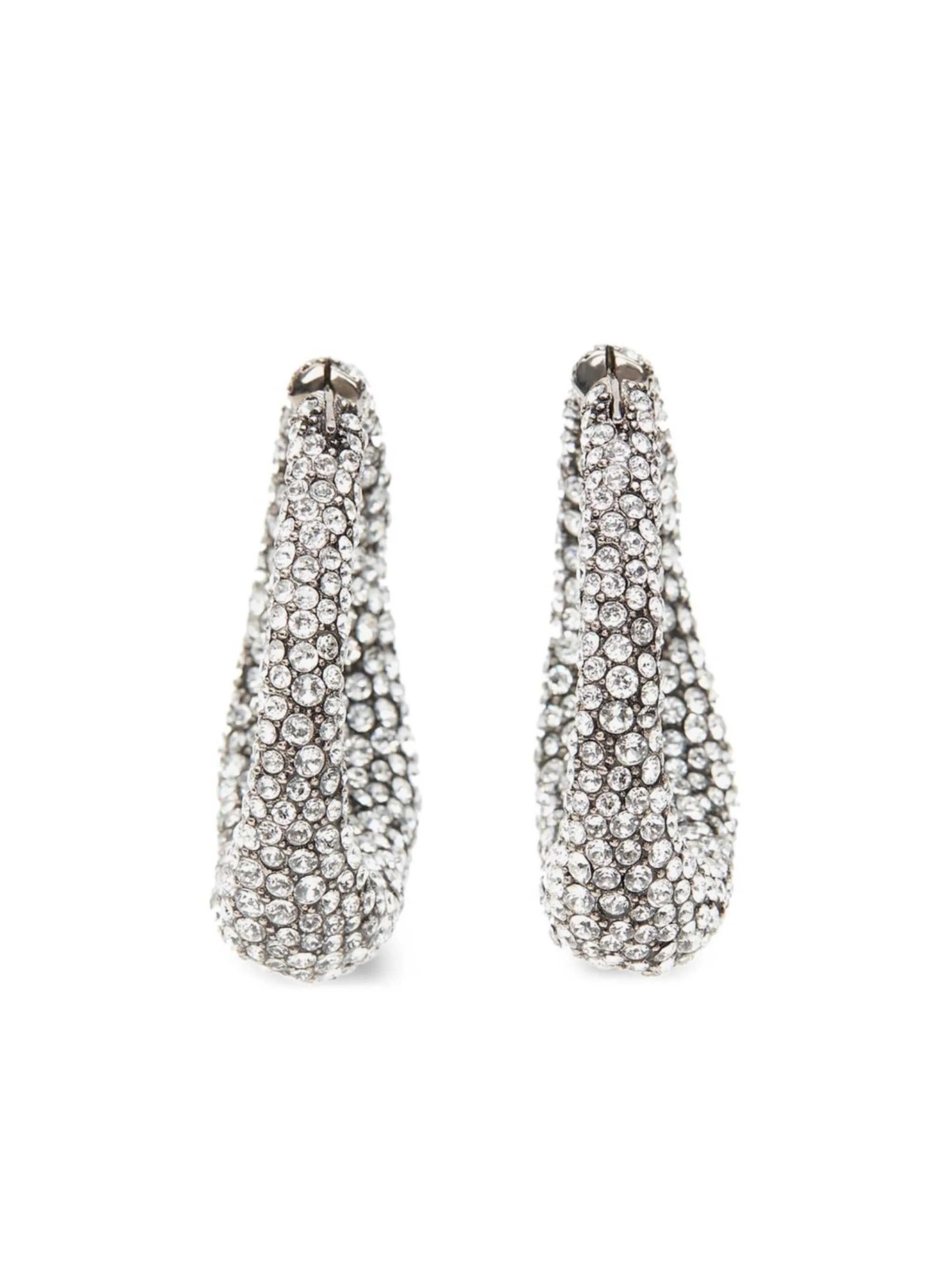 crystal-embellished hoop-earrings