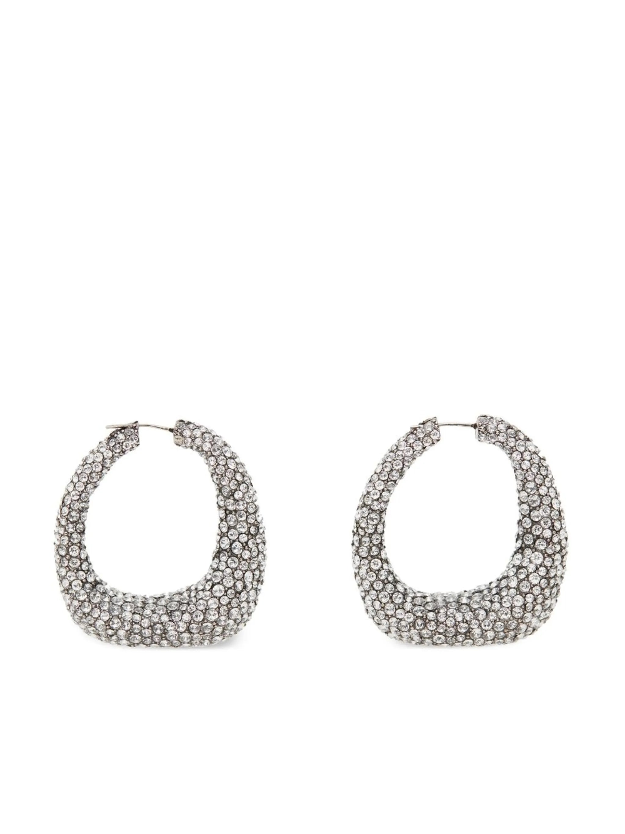crystal-embellished hoop-earrings