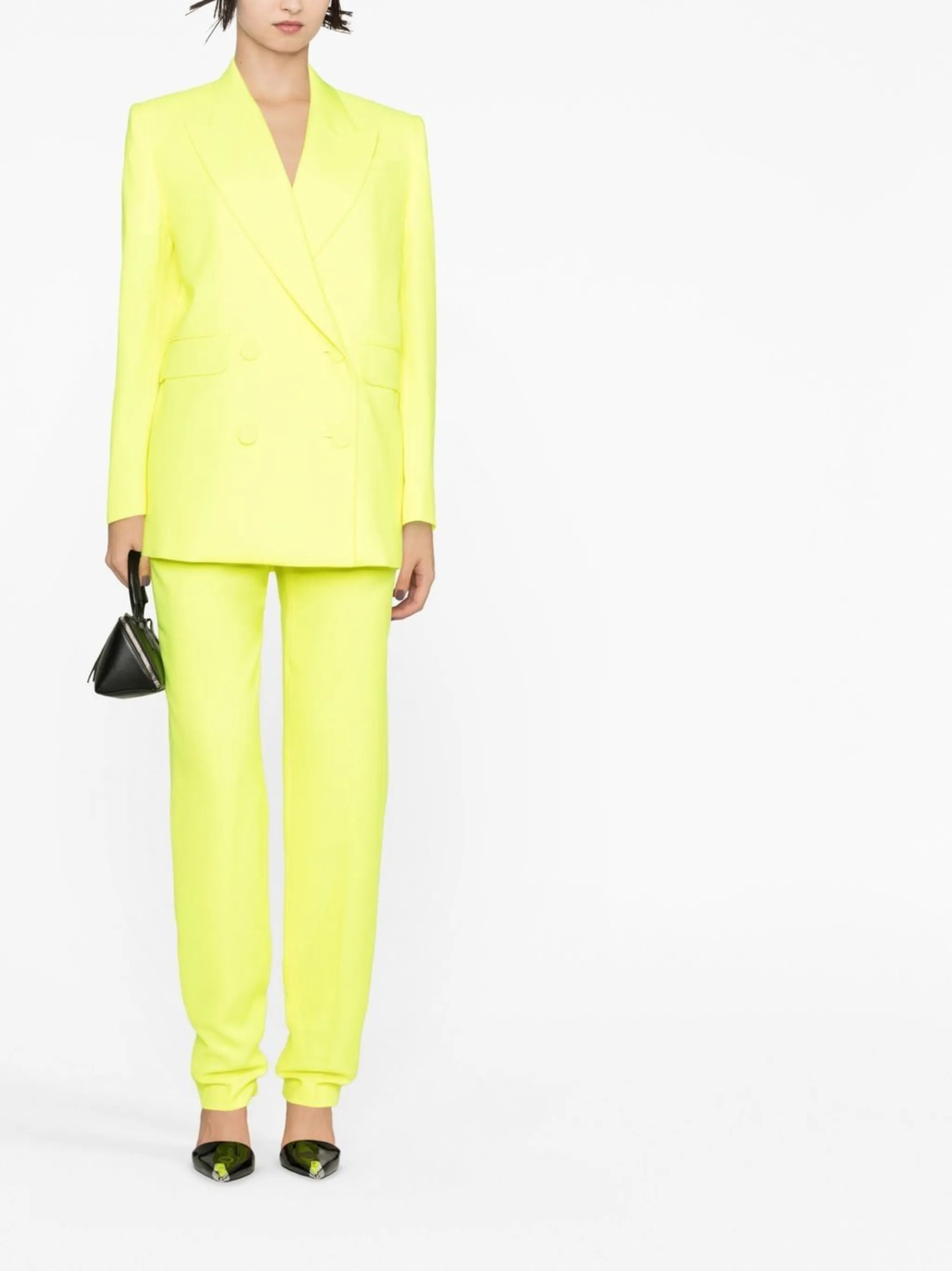 high-waisted trousers