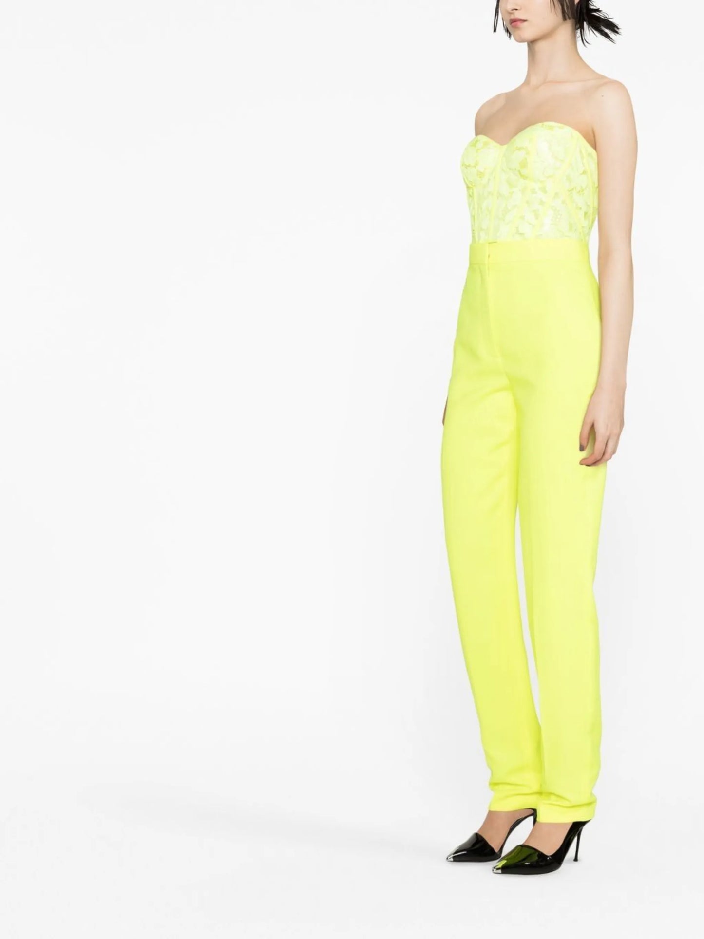 high-waisted trousers