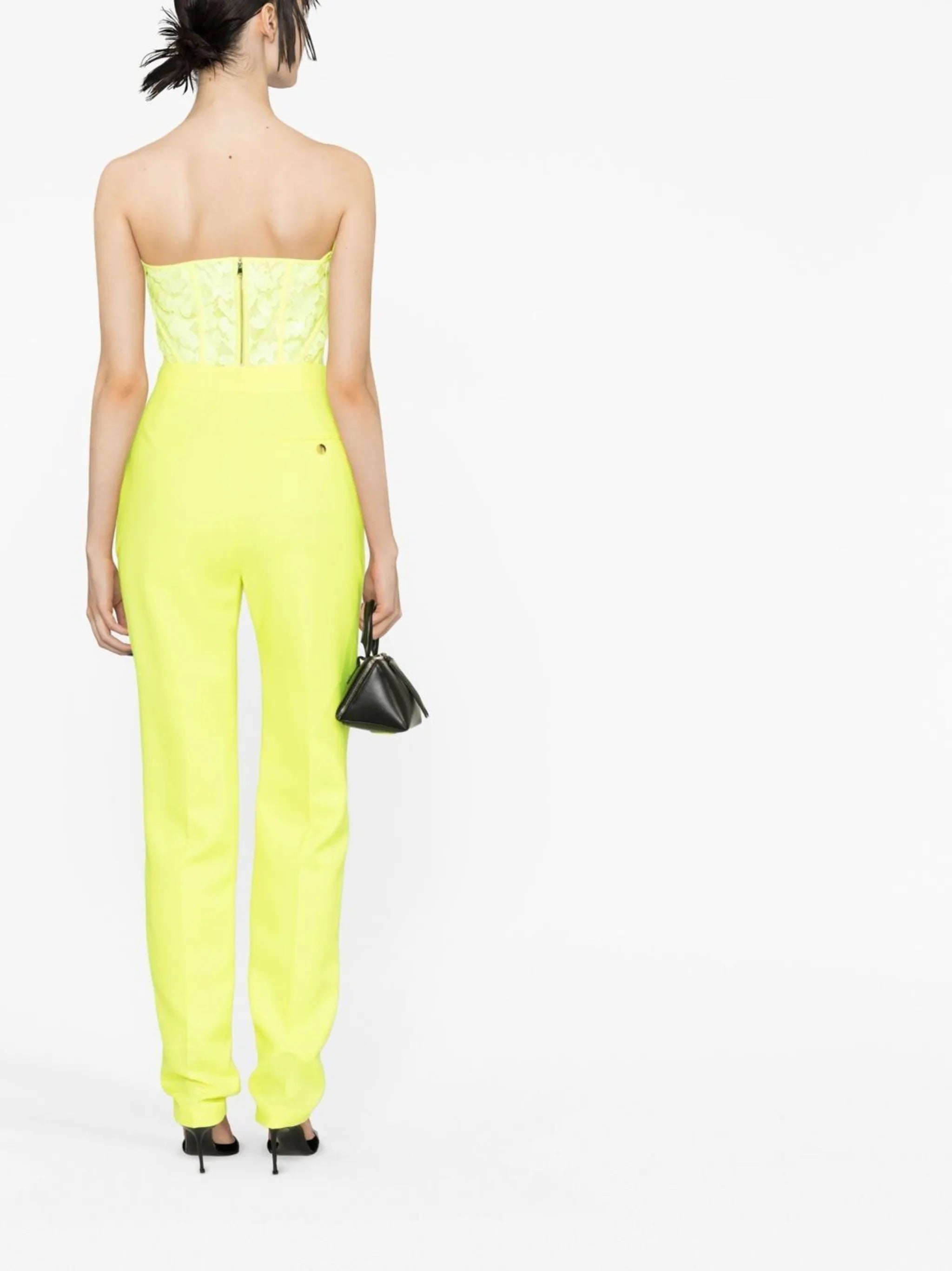 high-waisted trousers