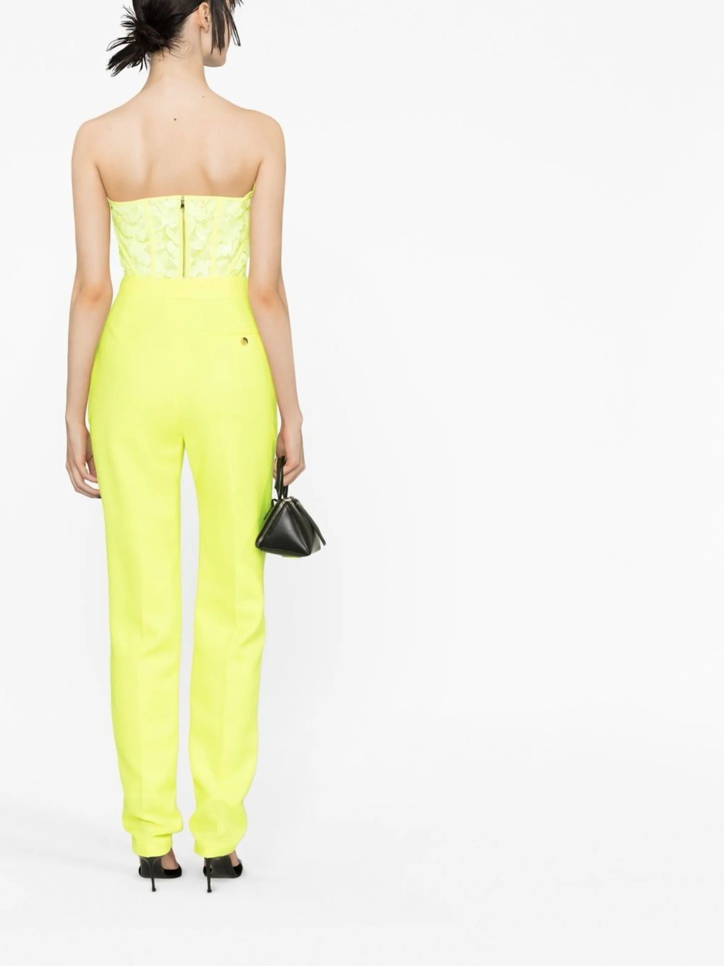 high-waisted trousers