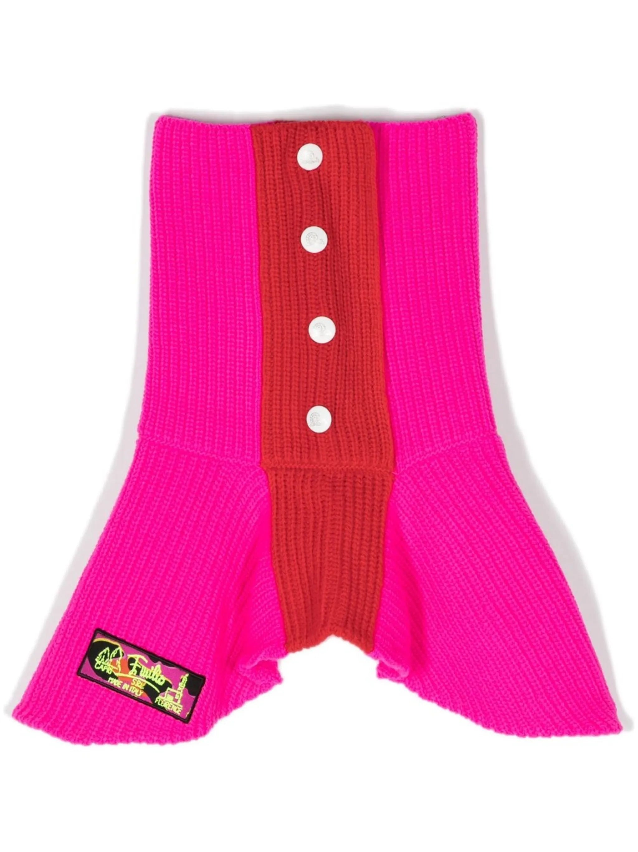 colour-block wool snood