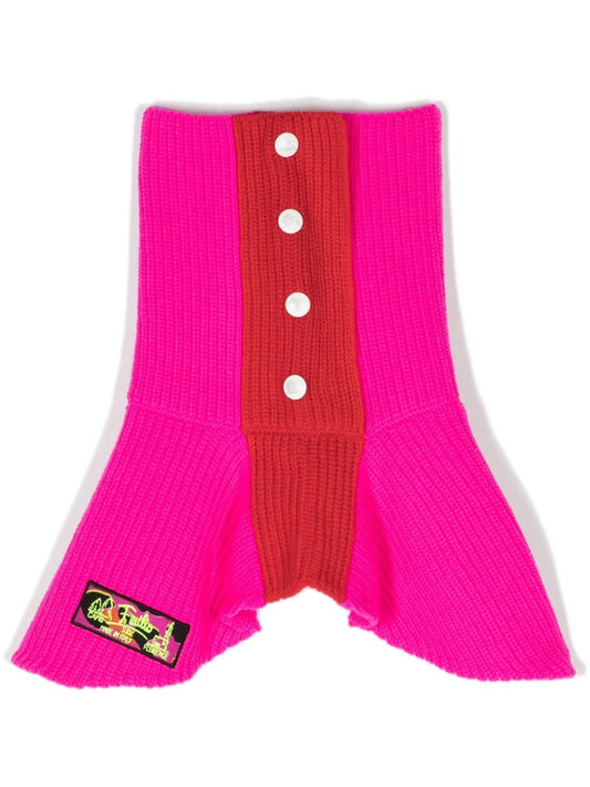 colour-block wool snood