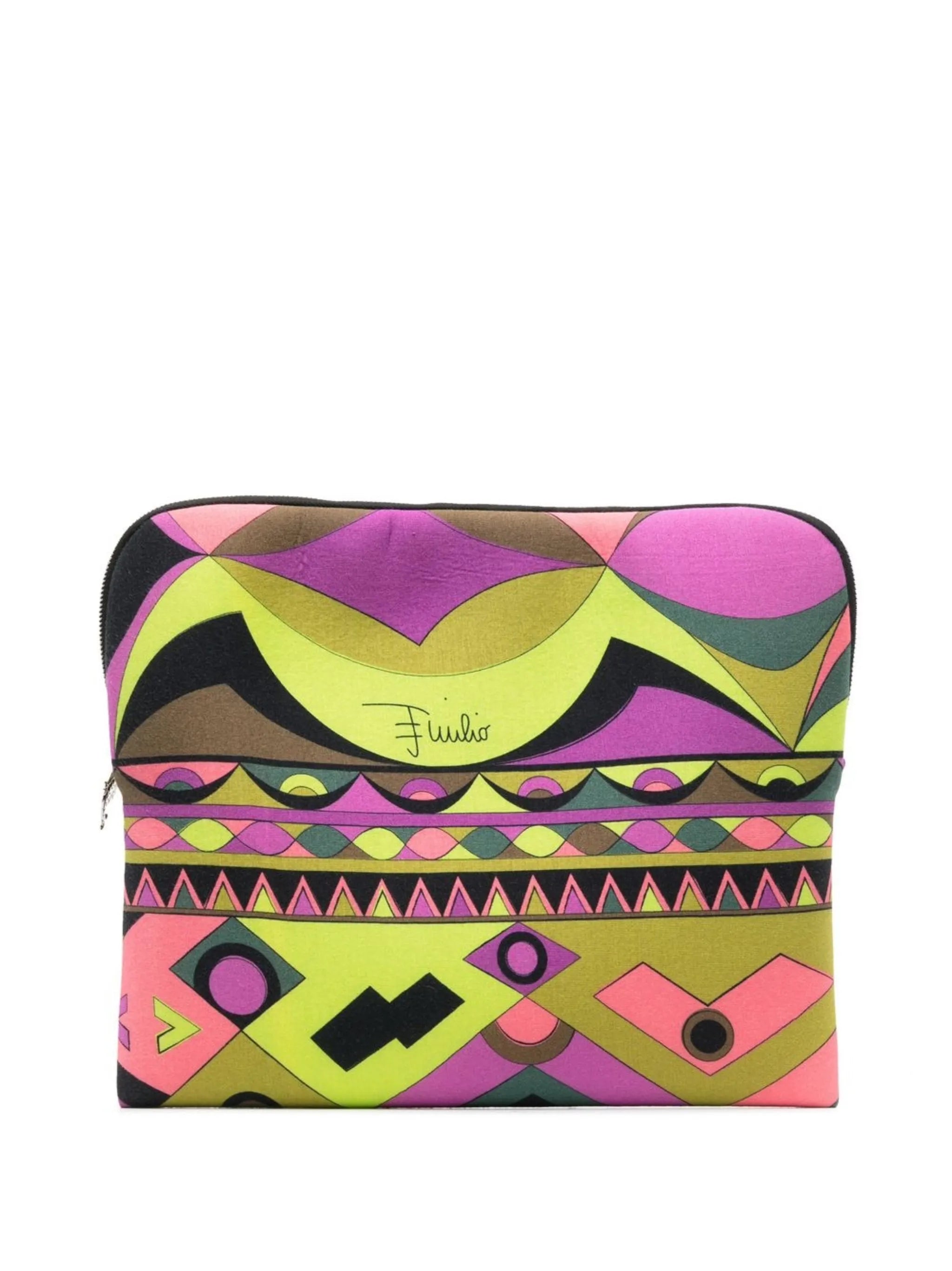 Rombi-print laptop case