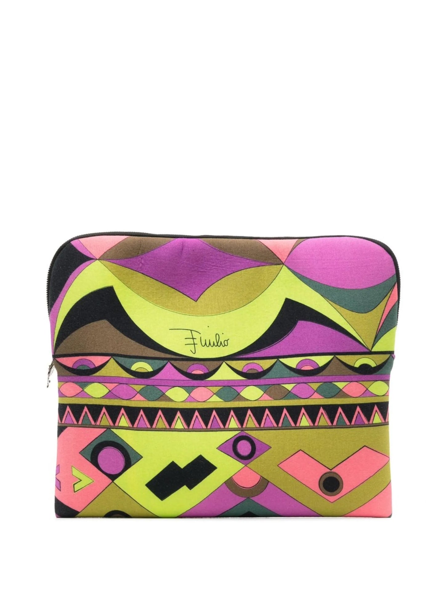 Rombi-print laptop case