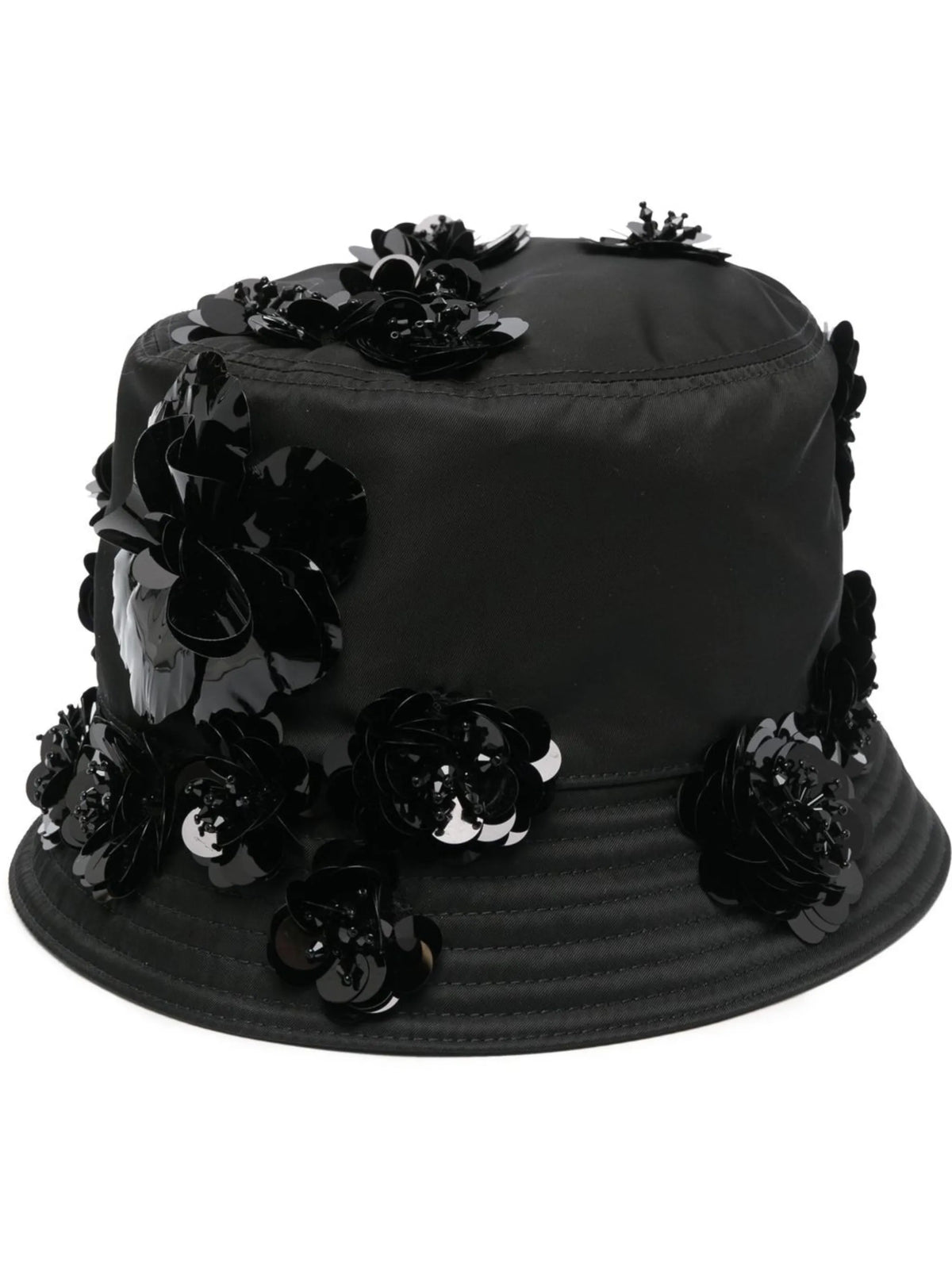 Re-Nylon floral-appliqué bucket hat