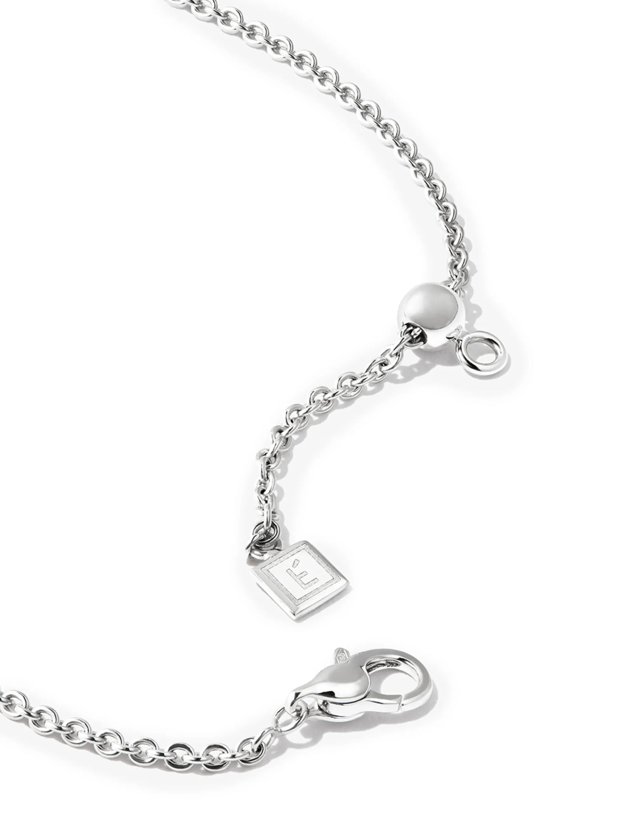 18kt white gold diamond and enamel necklace
