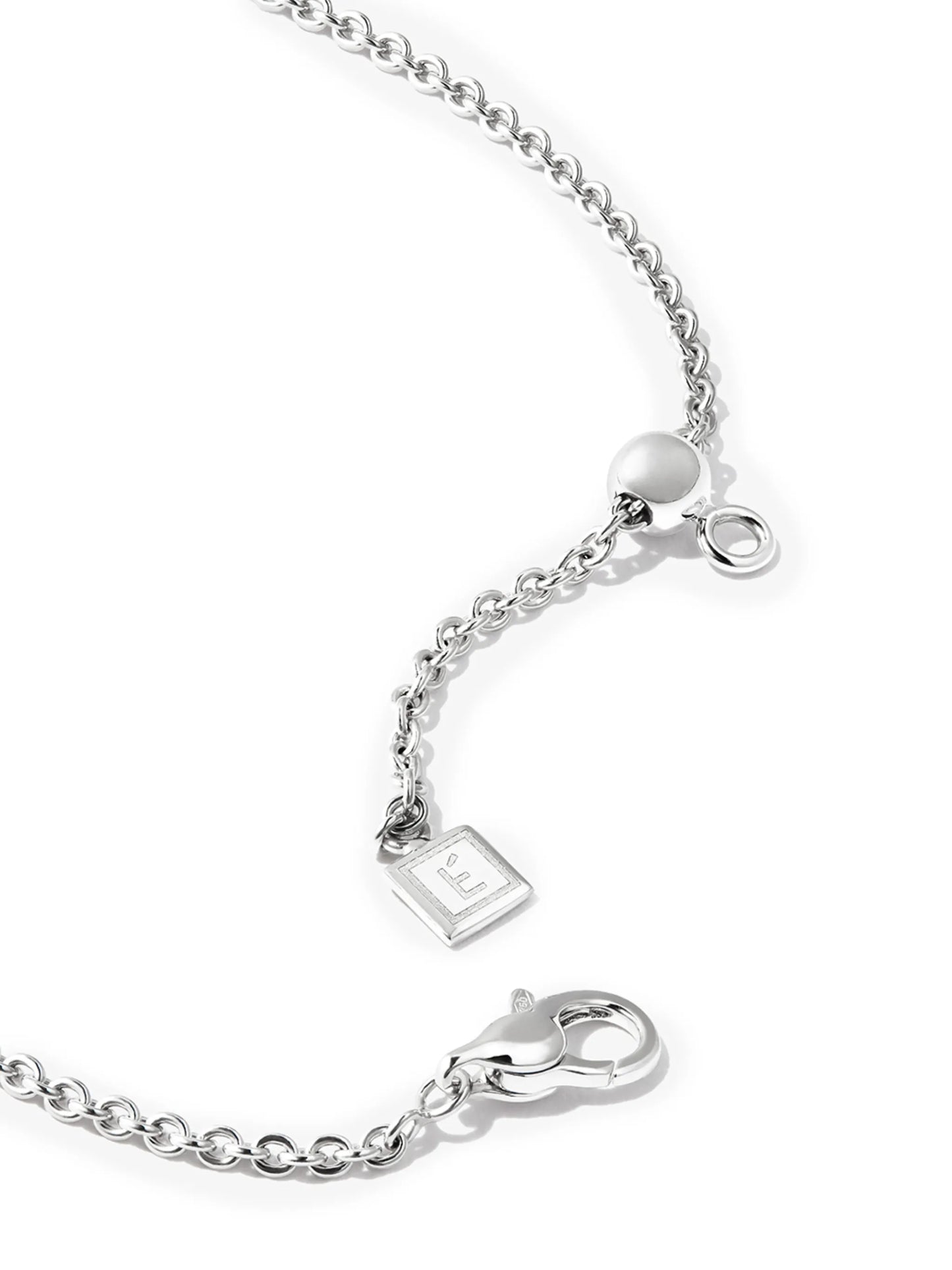 18kt white gold diamond and enamel necklace