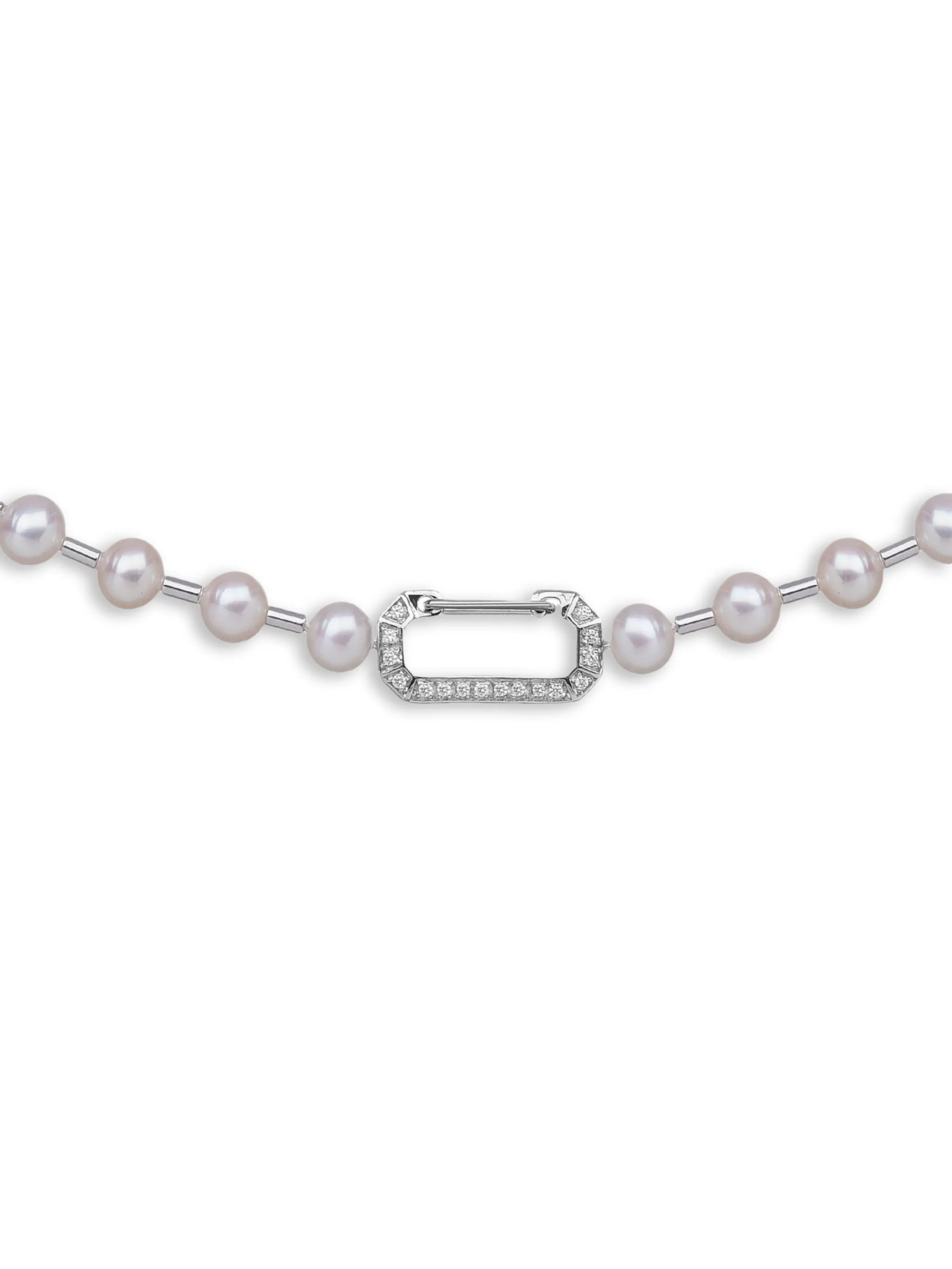 Vita diamond and pearl necklace
