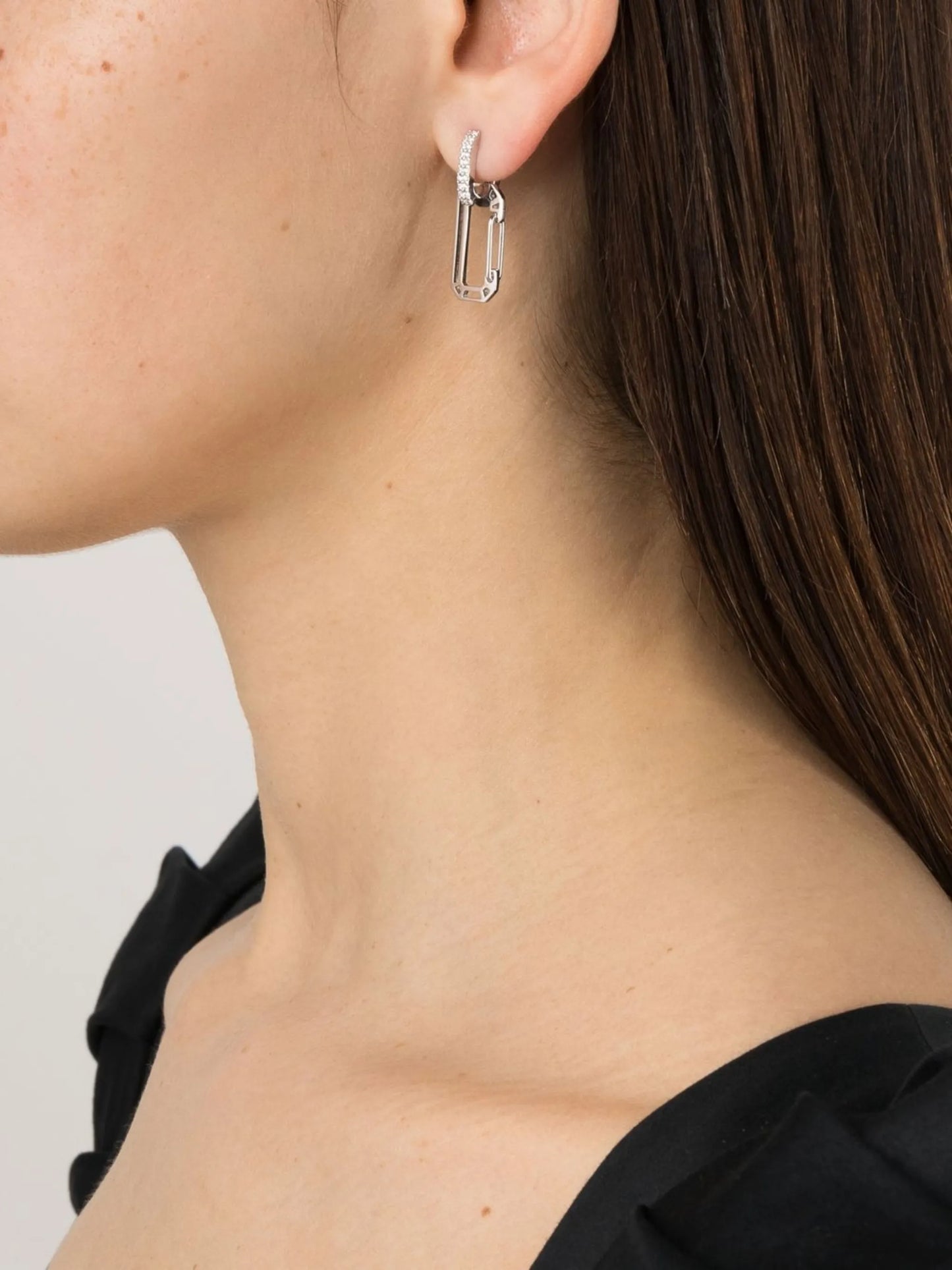 crystal-embellished hoop earrings