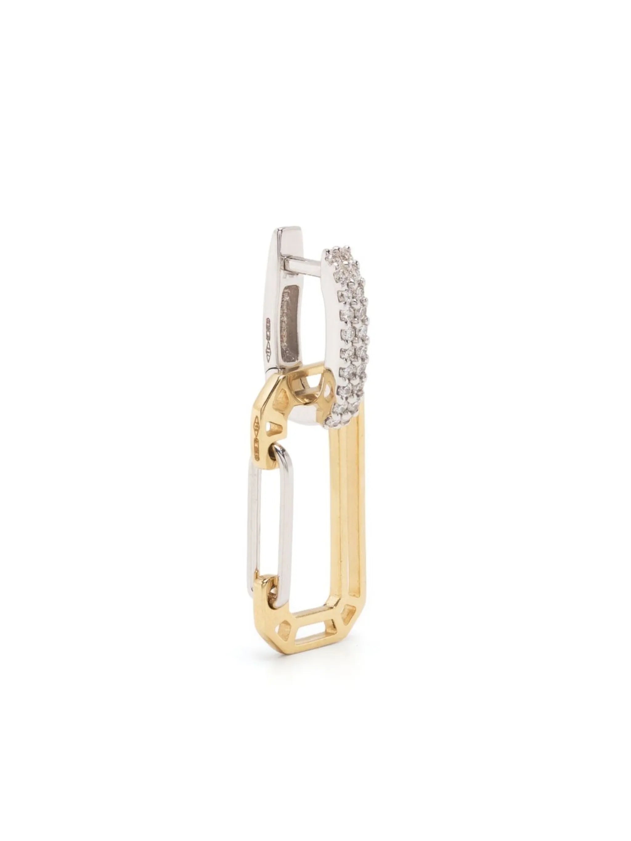 18kt yellow and white gold Small Chiara diamond earring