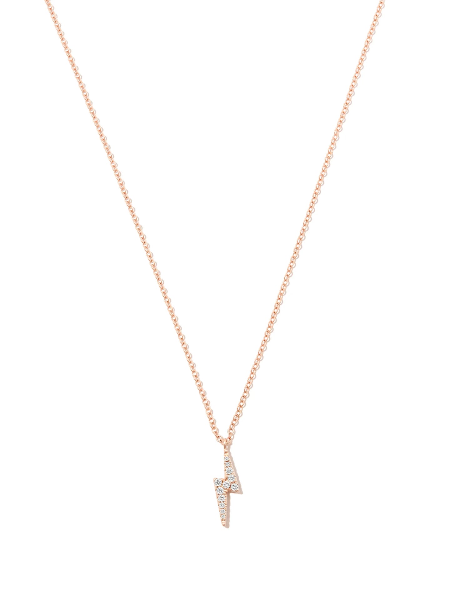 18kt rose gold Lightning Bolt diamond necklace