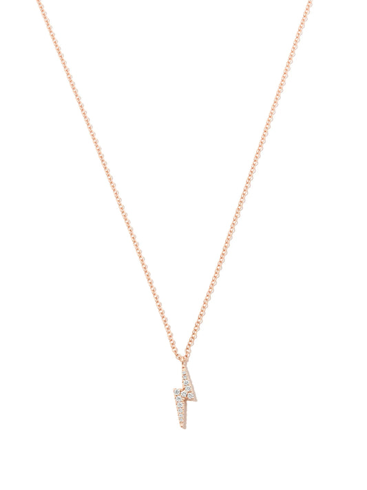 18kt rose gold Lightning Bolt diamond necklace