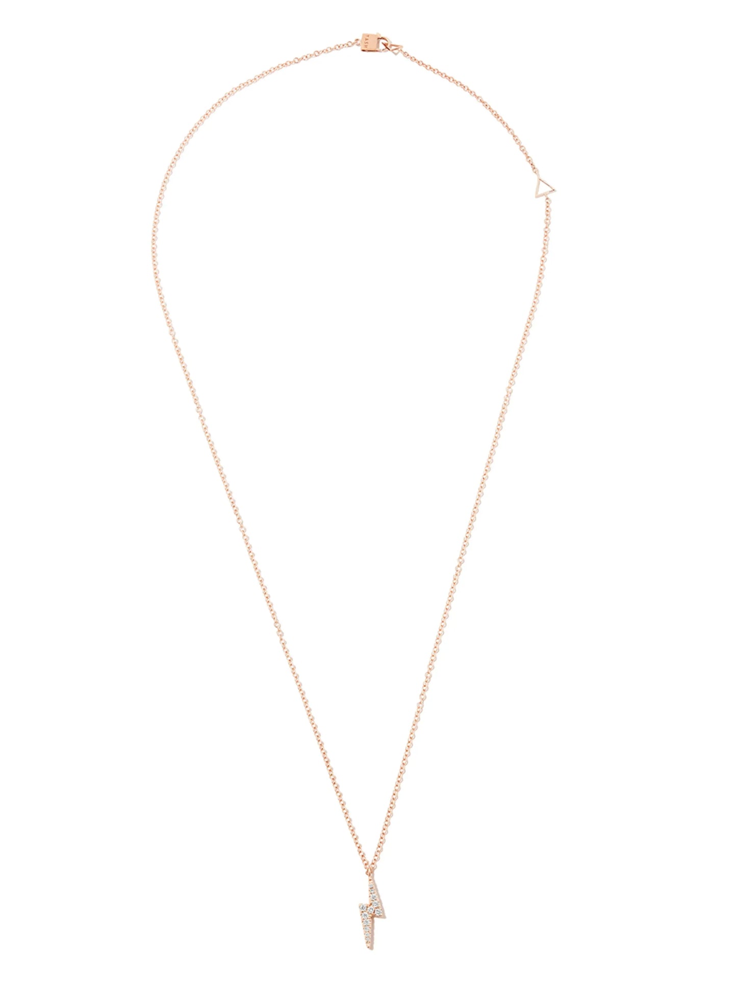 18kt rose gold Lightning Bolt diamond necklace