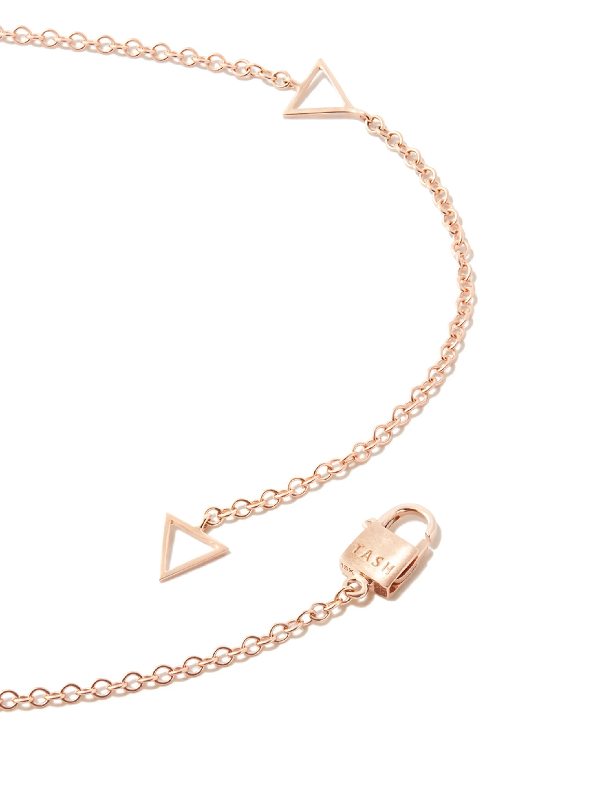 18kt rose gold Lightning Bolt diamond necklace