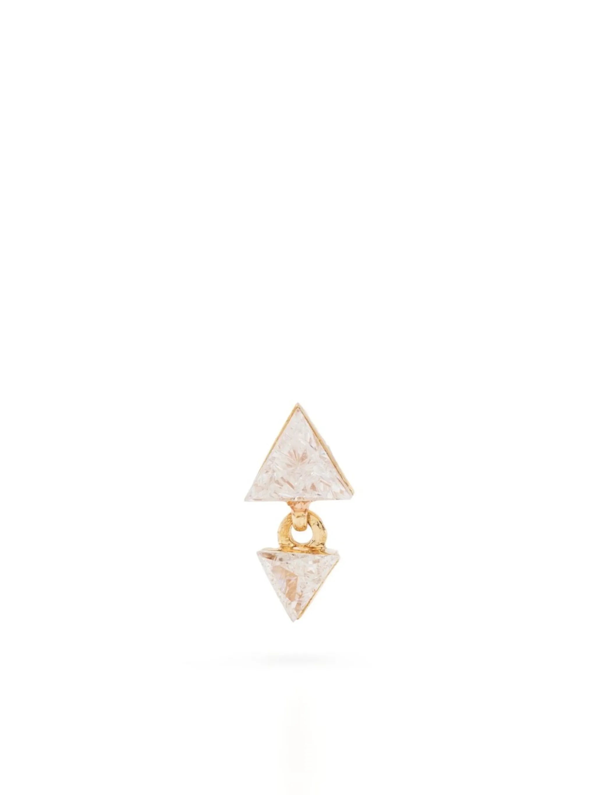 Triangle diamond drop earring