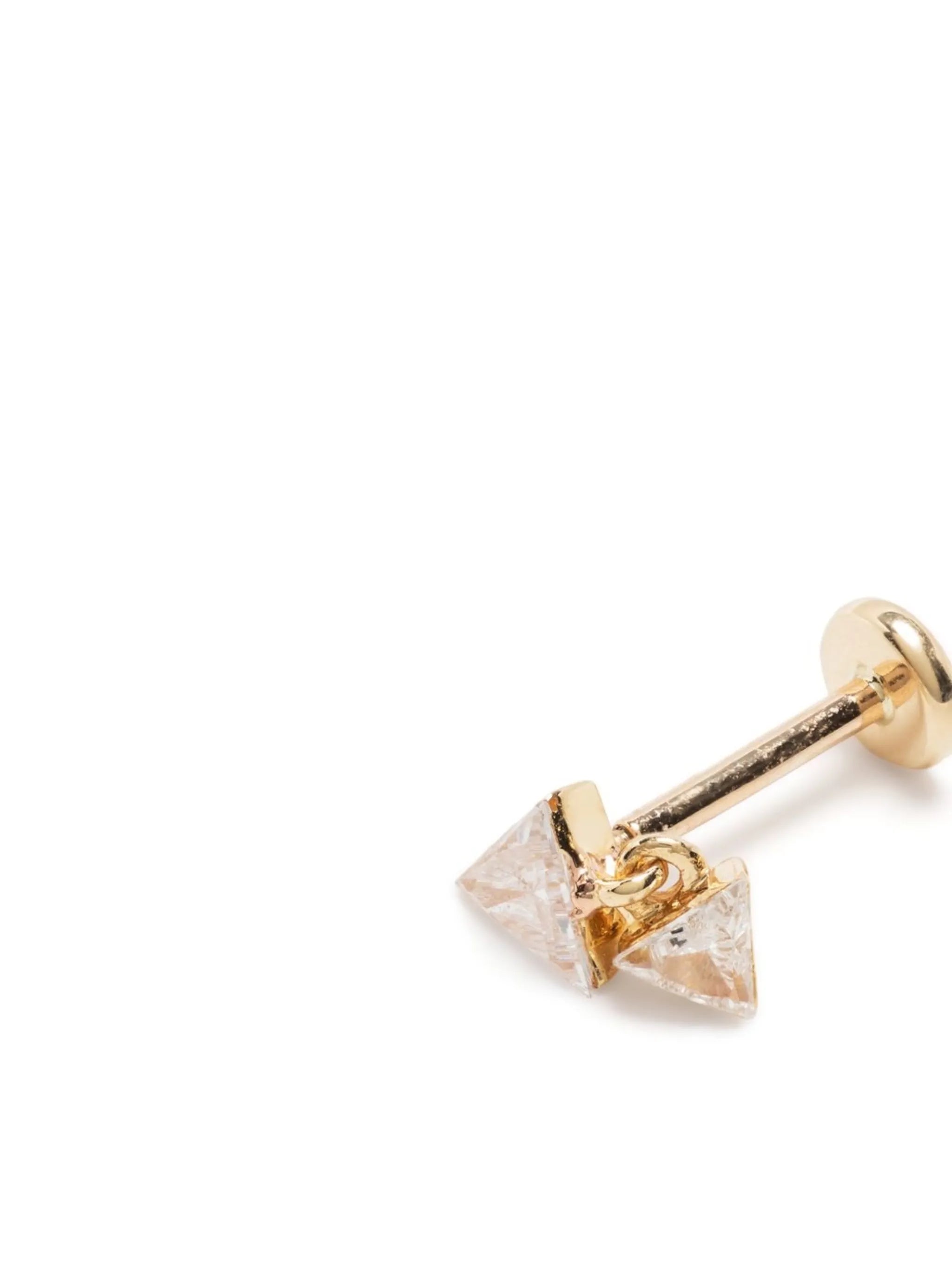 Triangle diamond drop earring