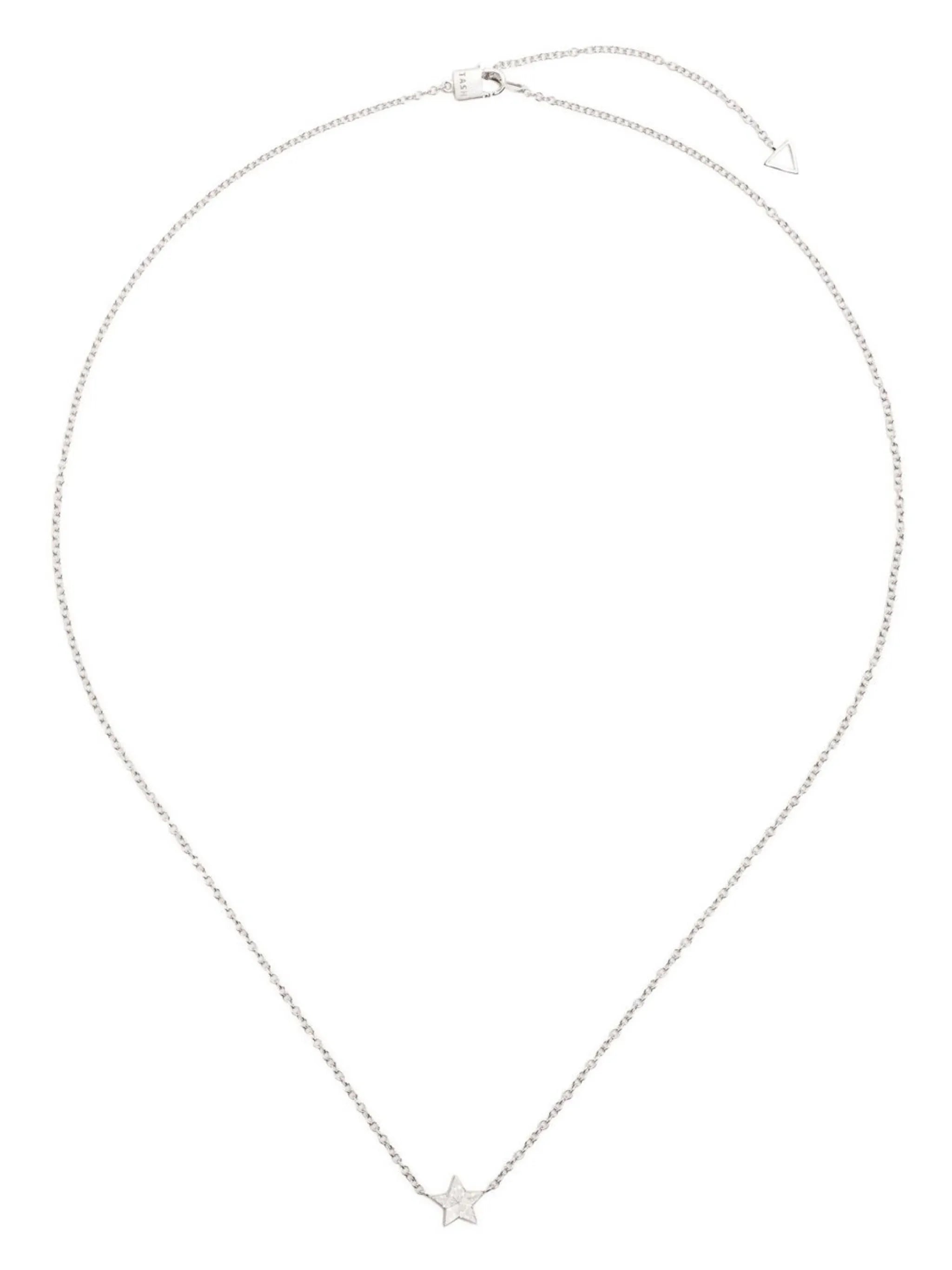 18kt white gold Star diamond necklace
