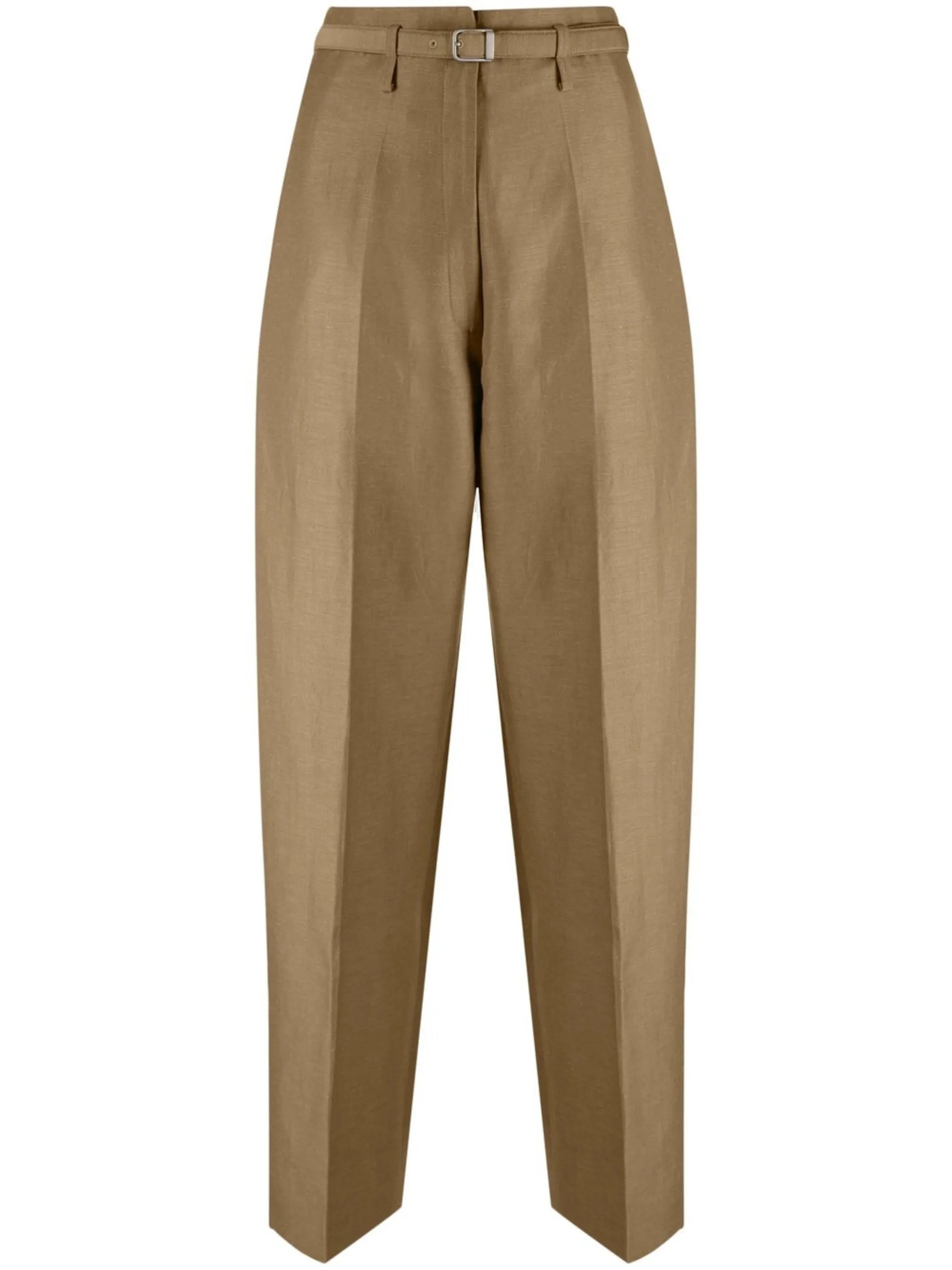 belted pleated trousers