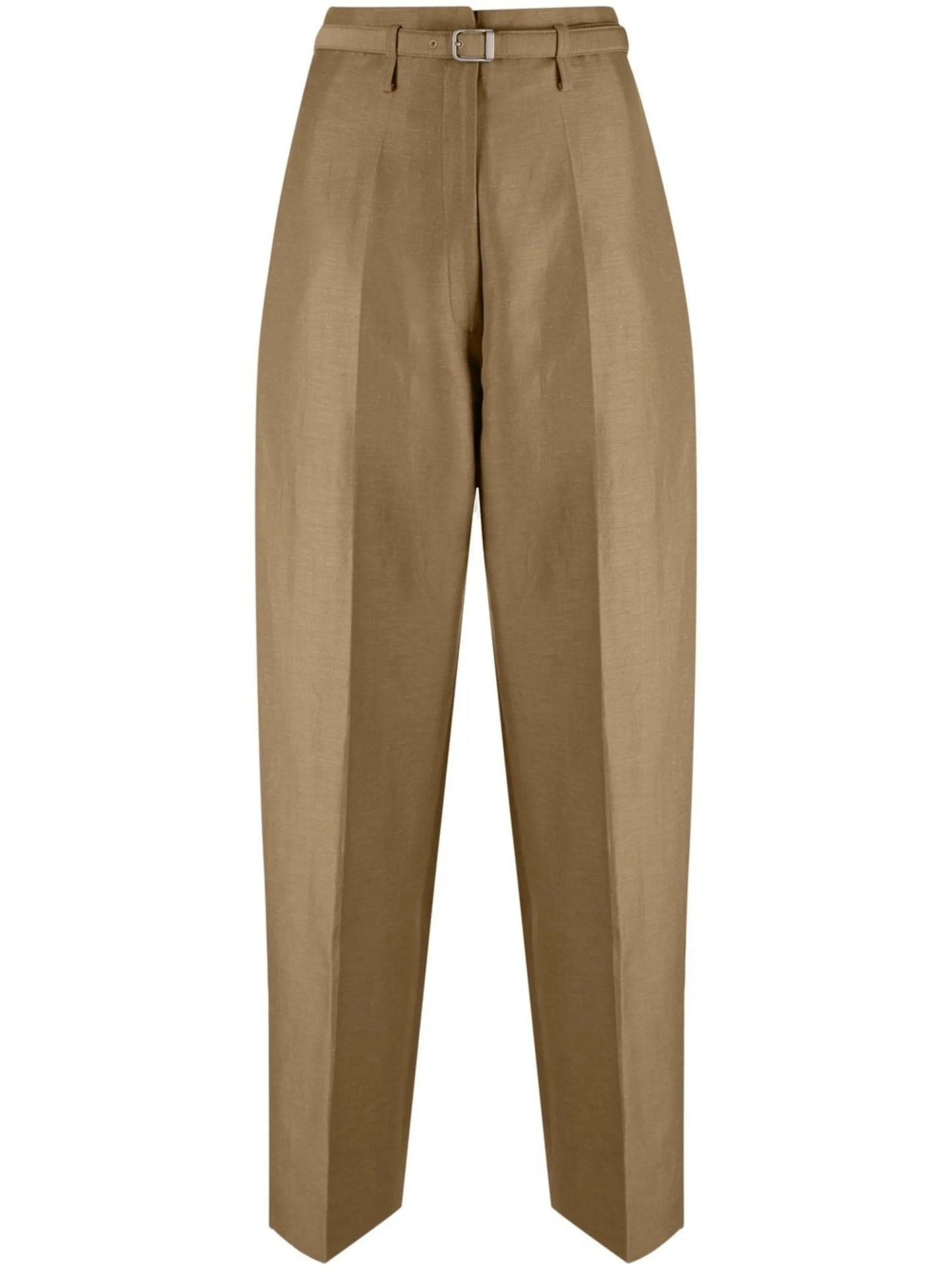 belted pleated trousers