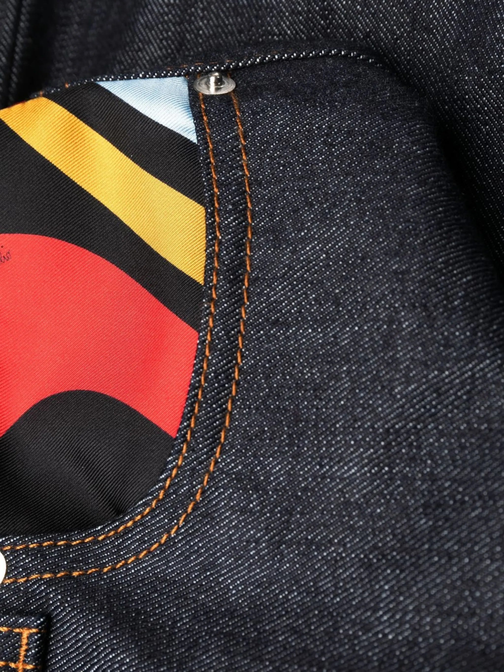 contrast-panel slim-fit jeans