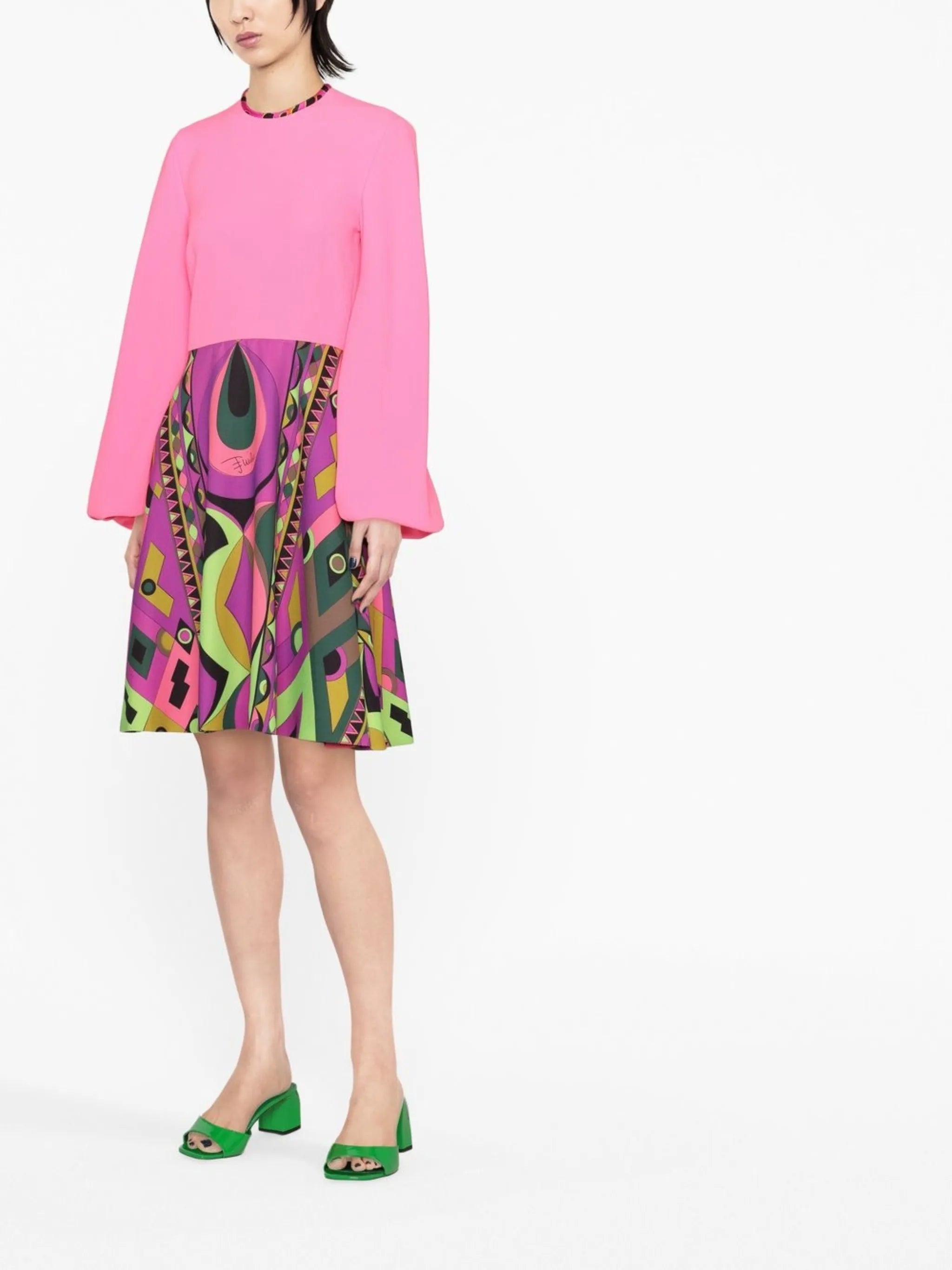 Rombi-print minidress