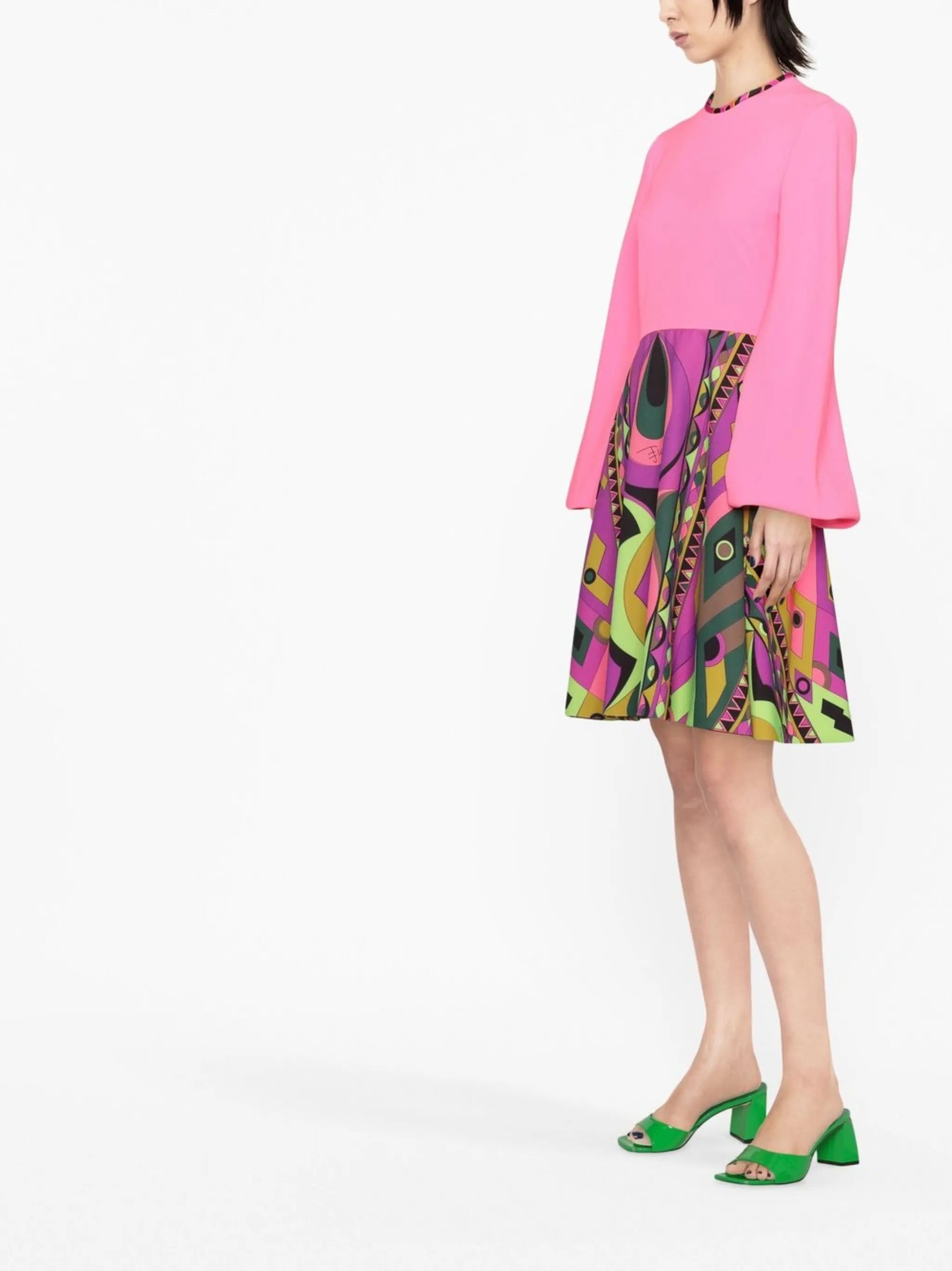 Rombi-print minidress