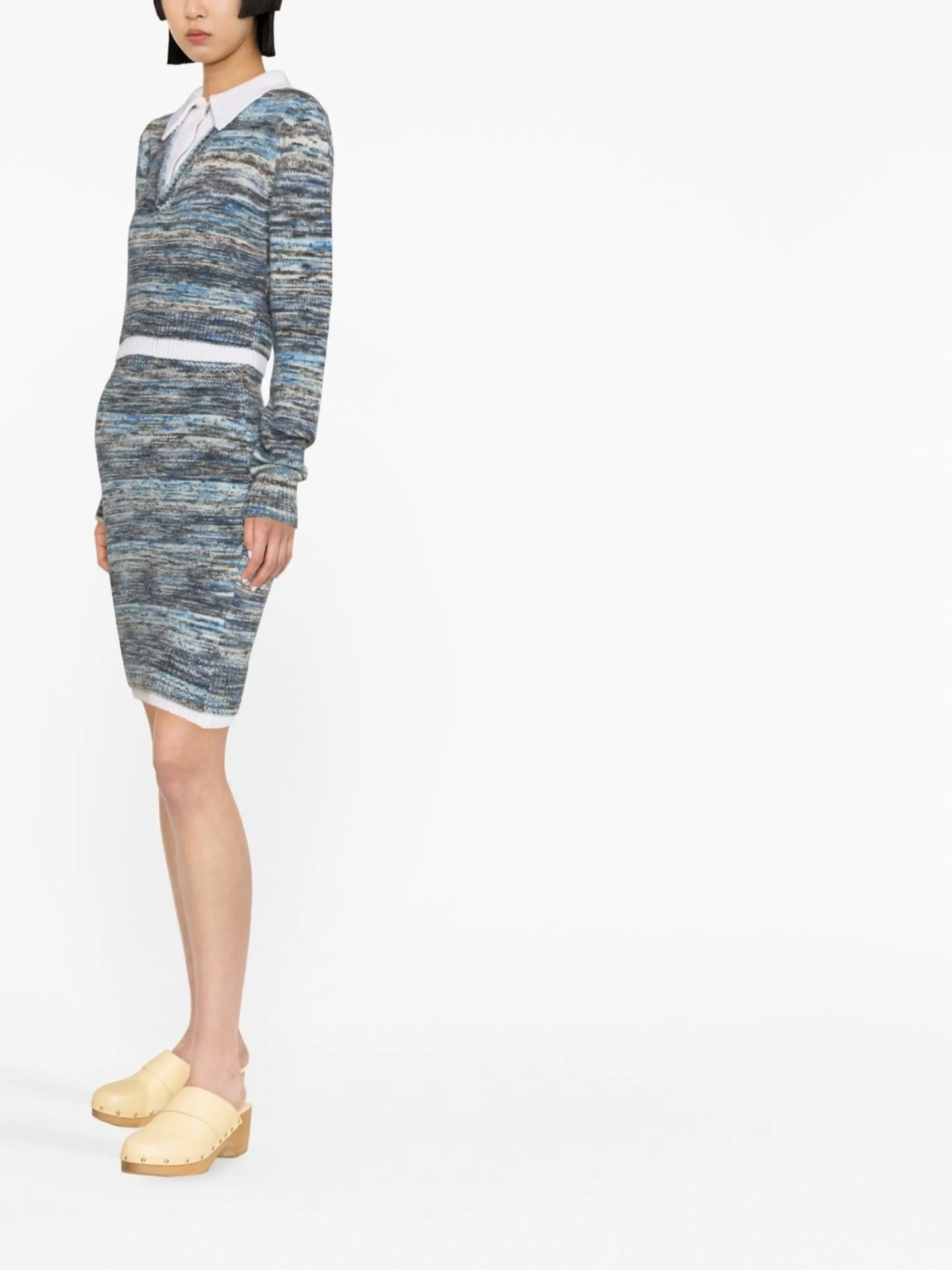 knitted straight skirt