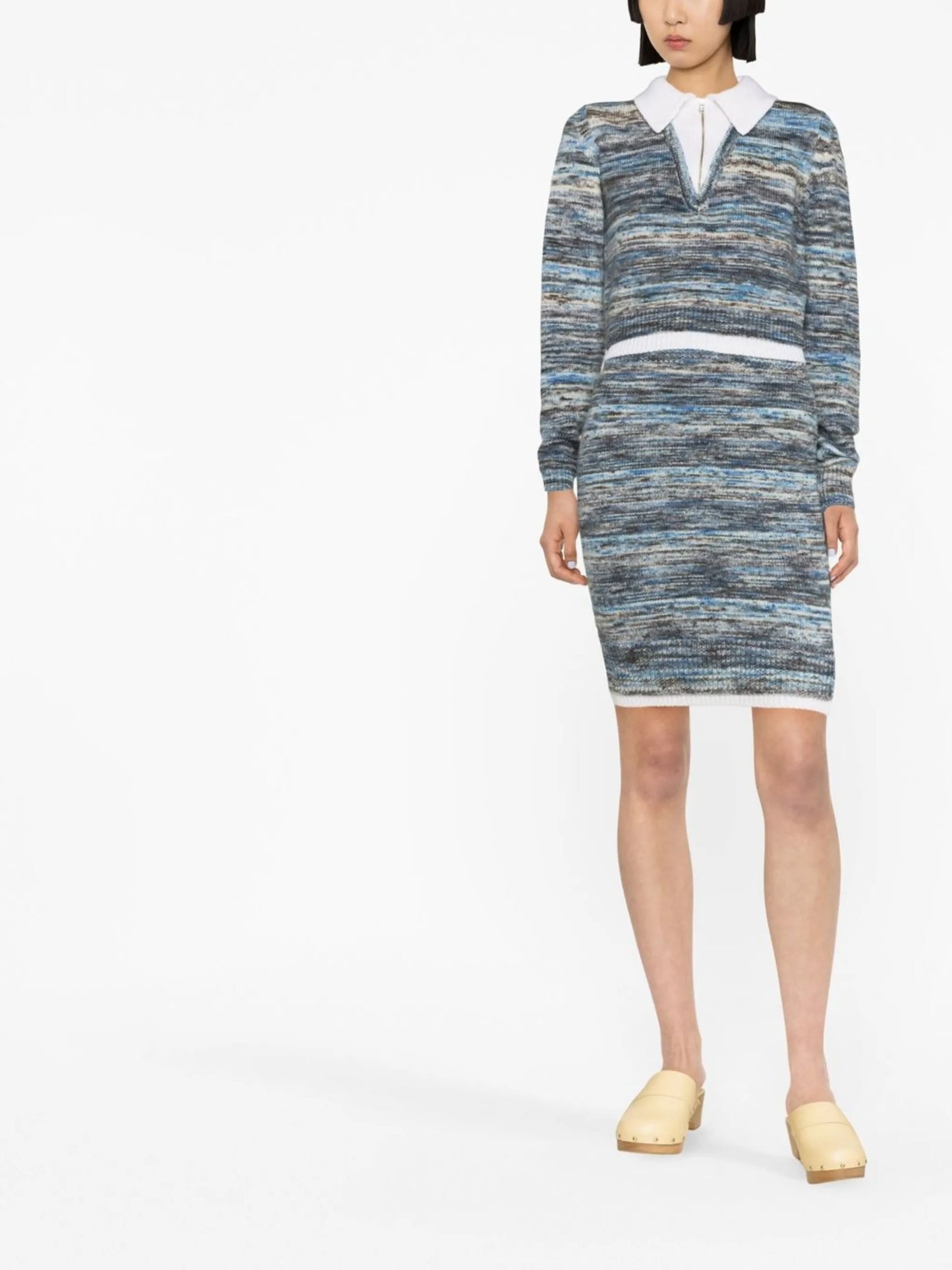 knitted straight skirt