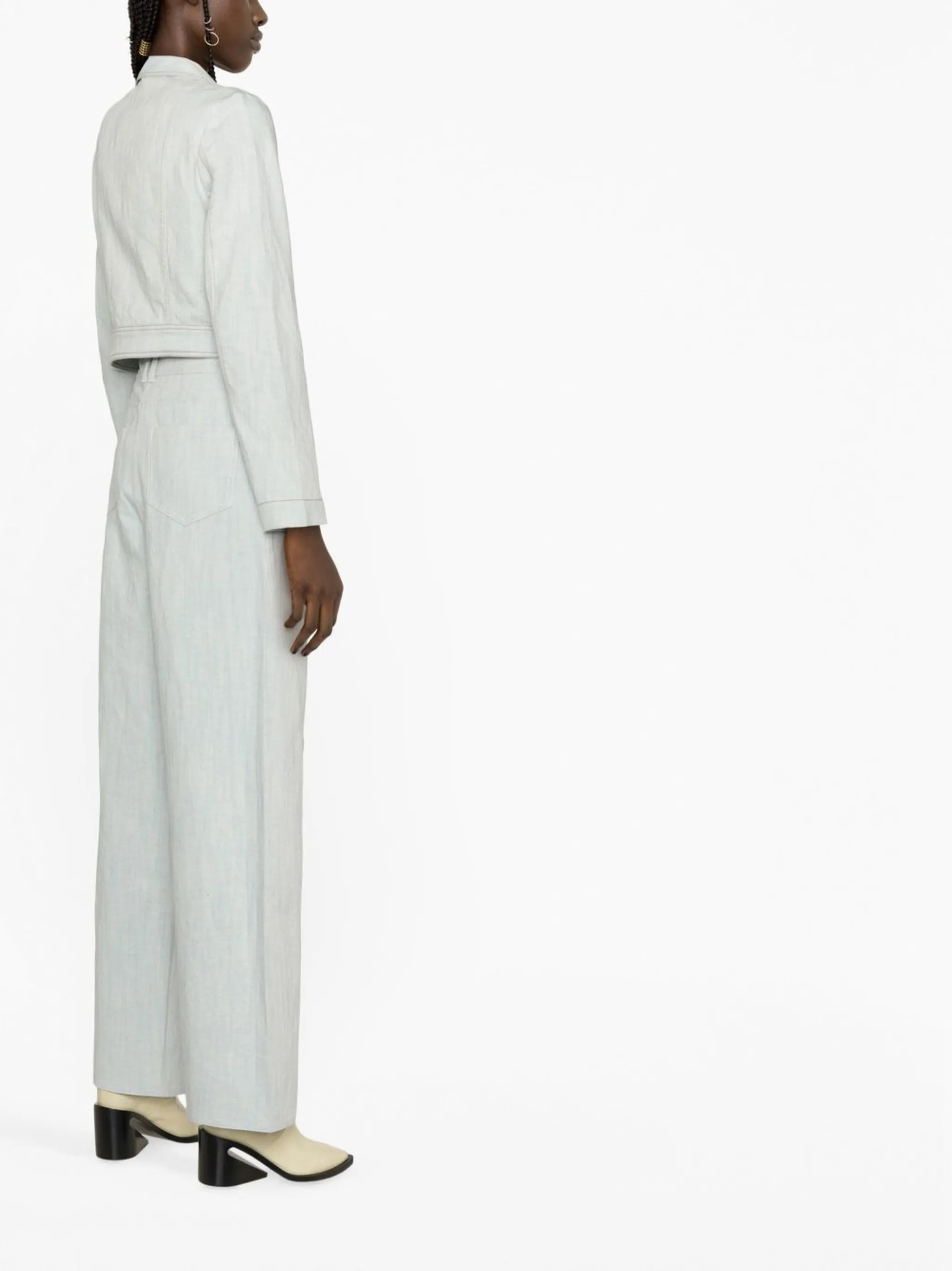 high-rise wide-leg jeans