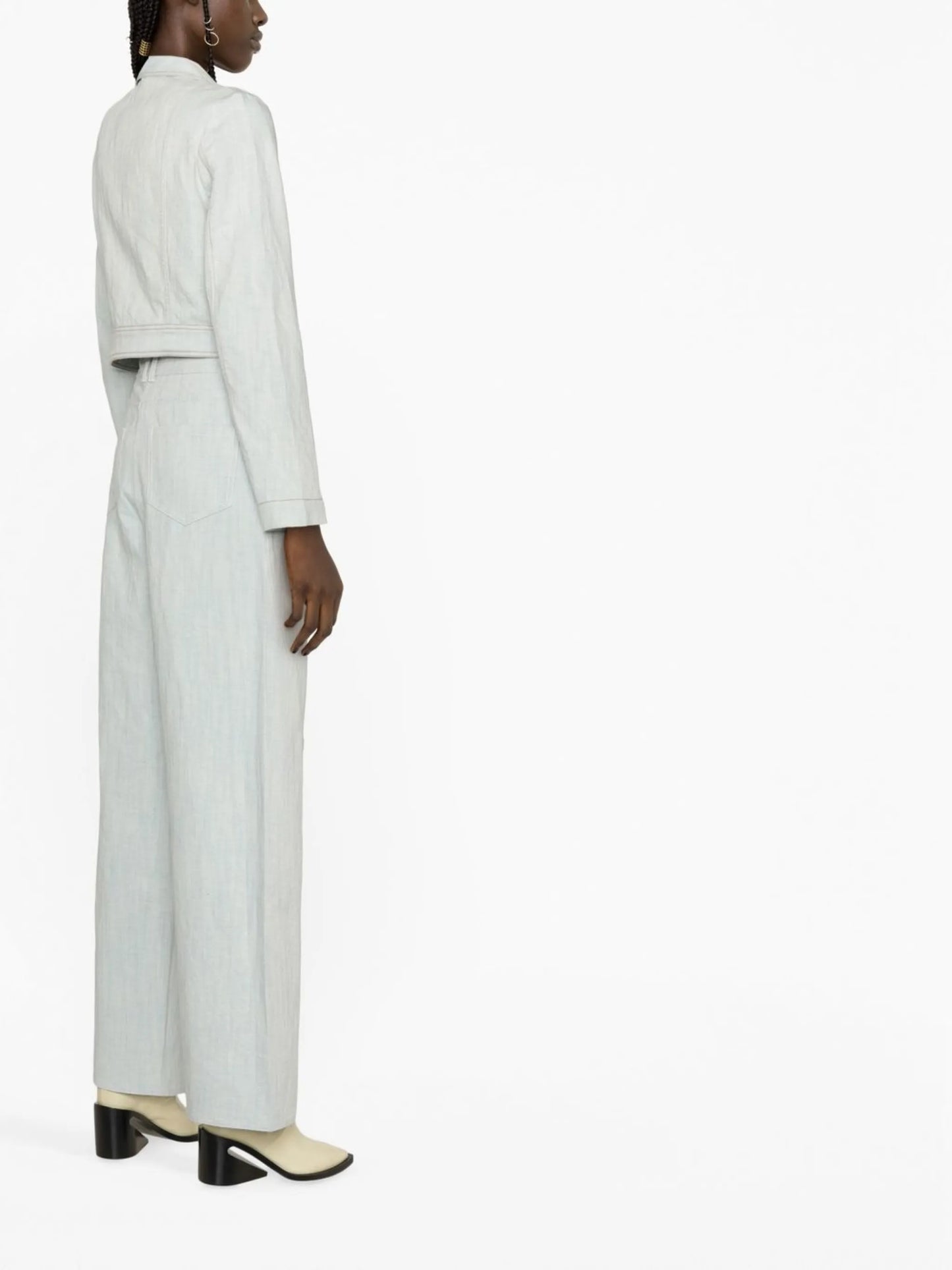 high-rise wide-leg jeans