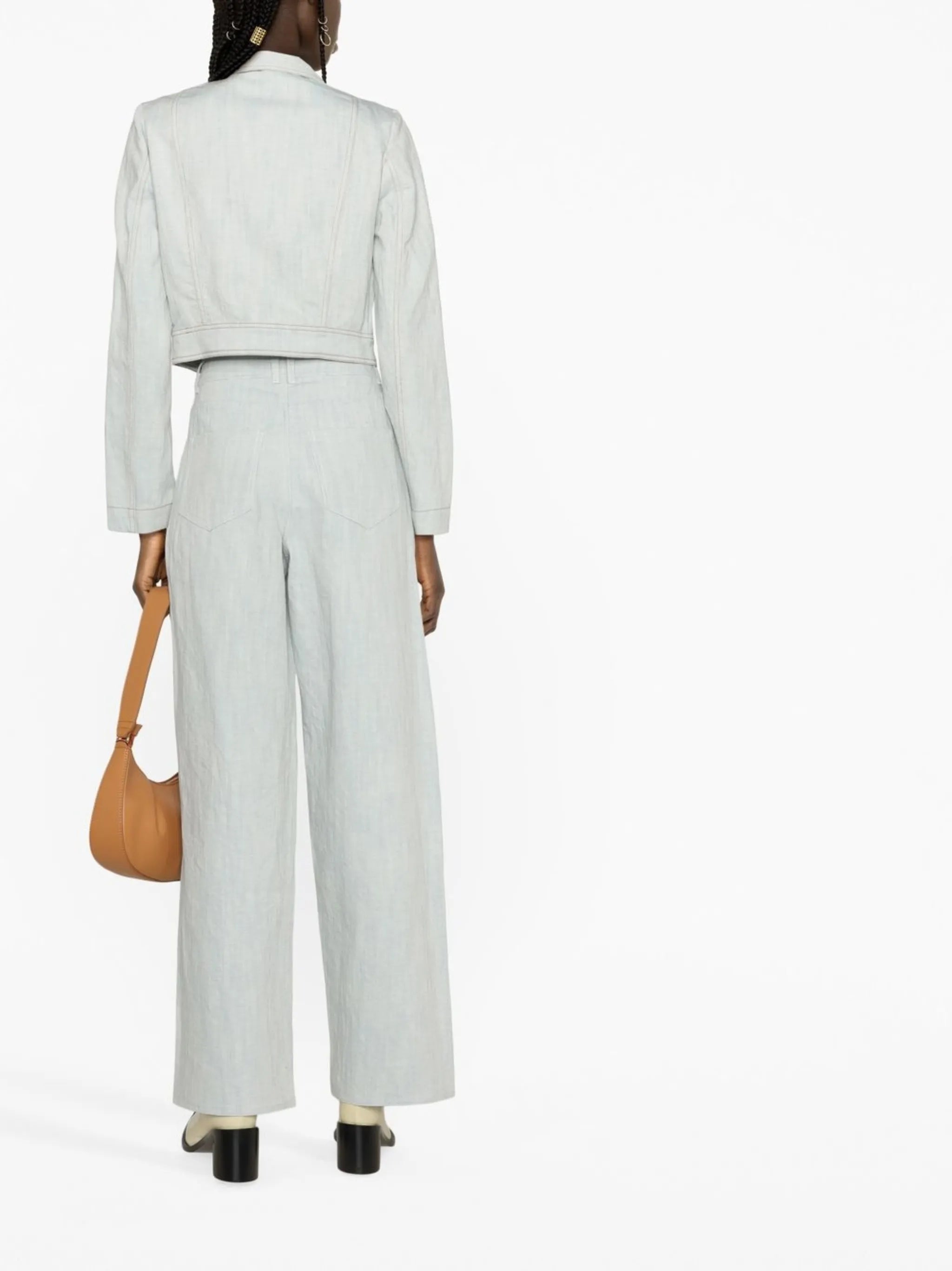 high-rise wide-leg jeans