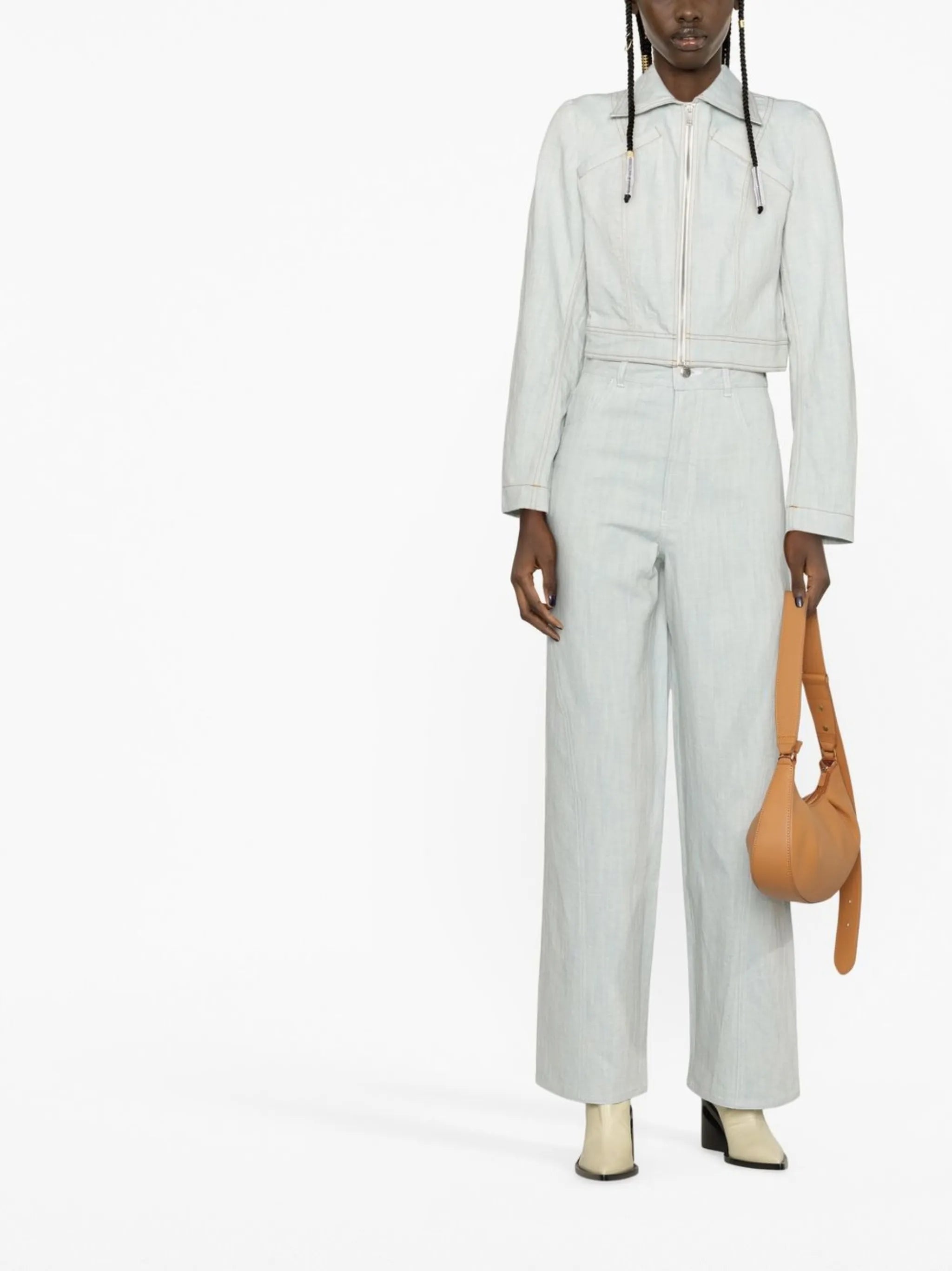 high-rise wide-leg jeans