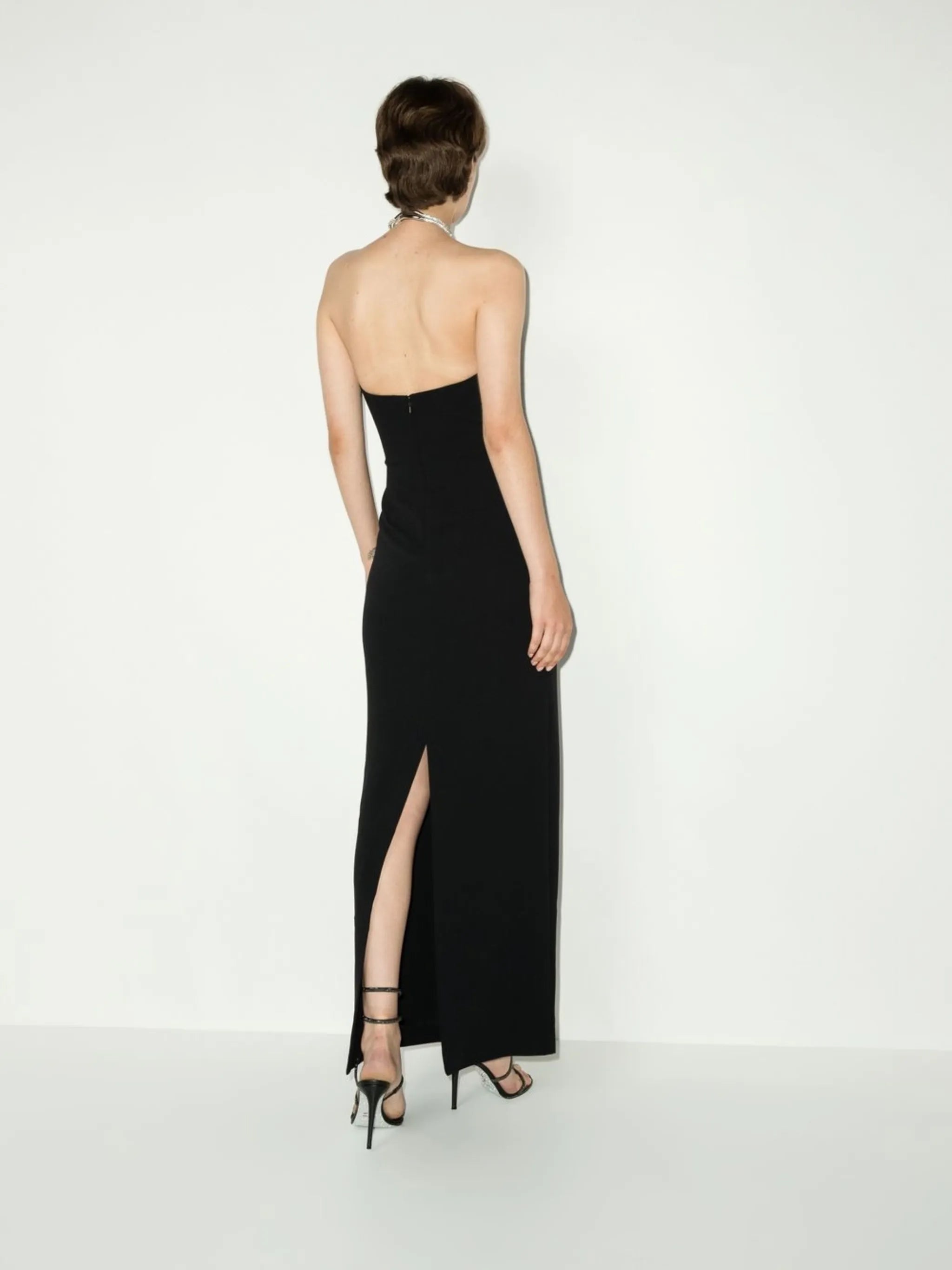 Riva crystal-embellished gown