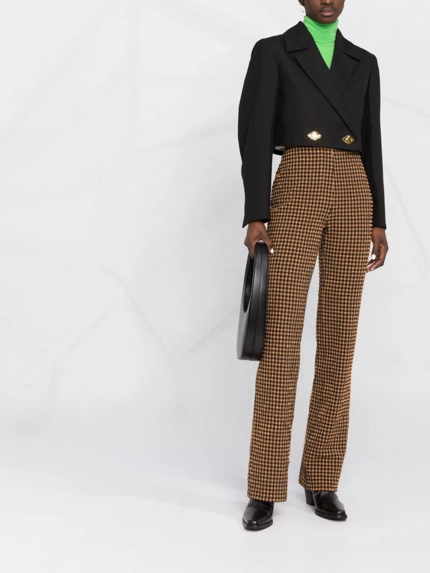 double-breasted cropped jacket