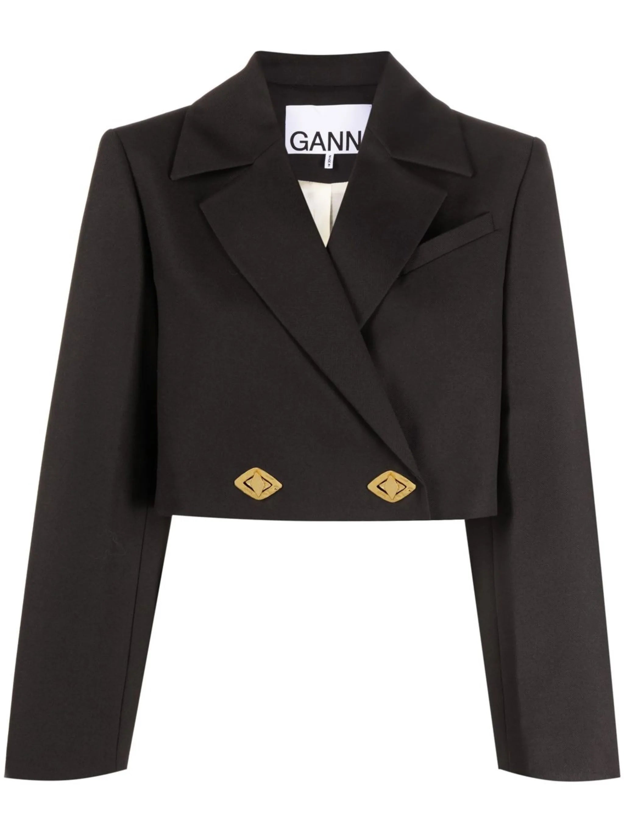 double-breasted cropped jacket