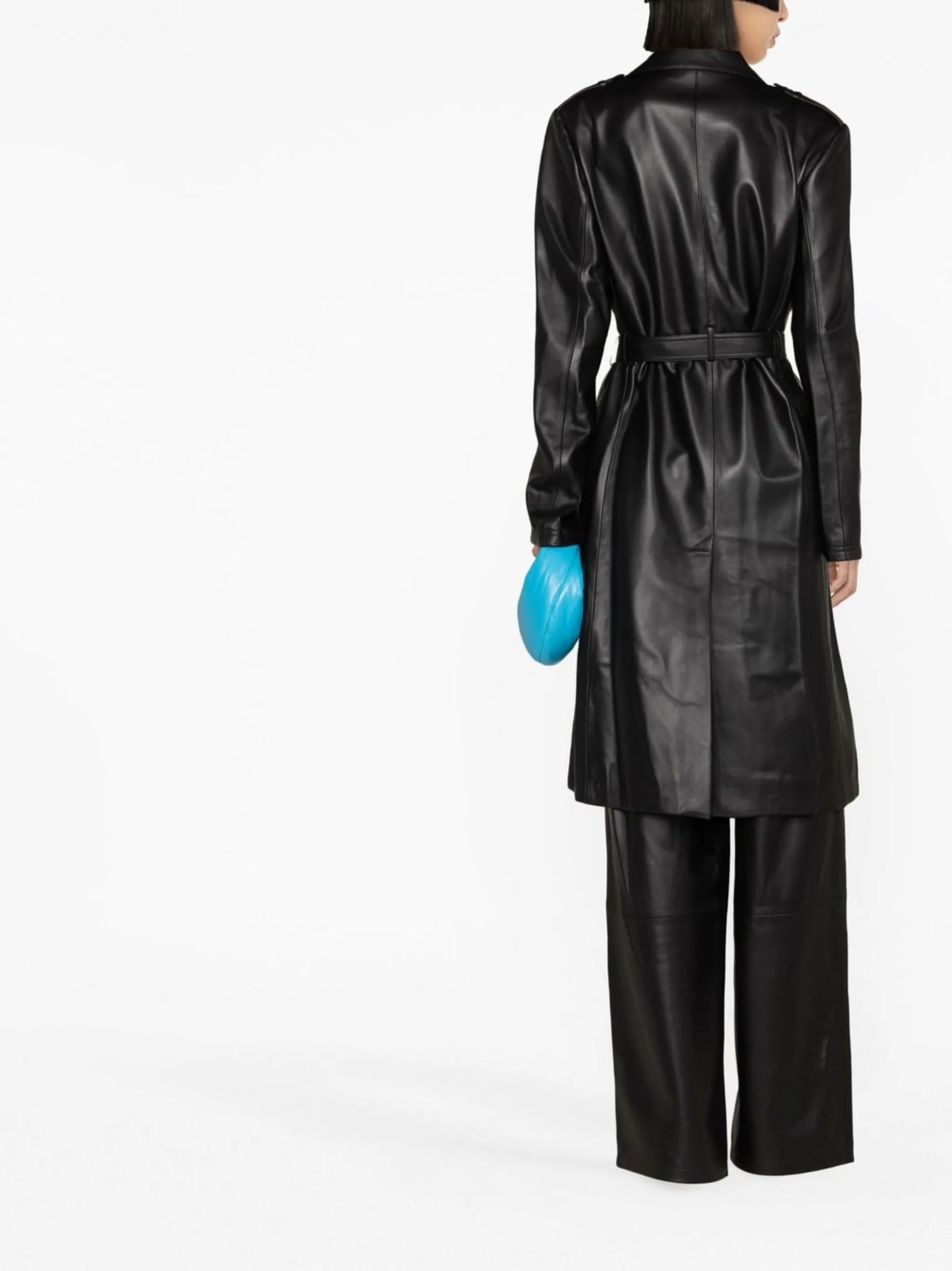 belted biker coat