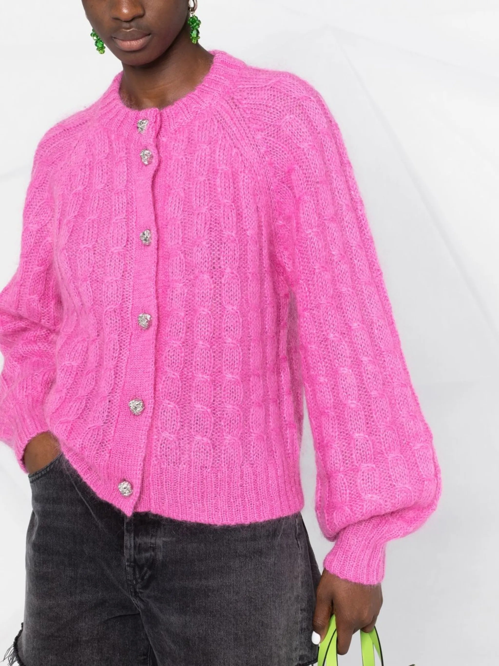 cable-knit cardigan