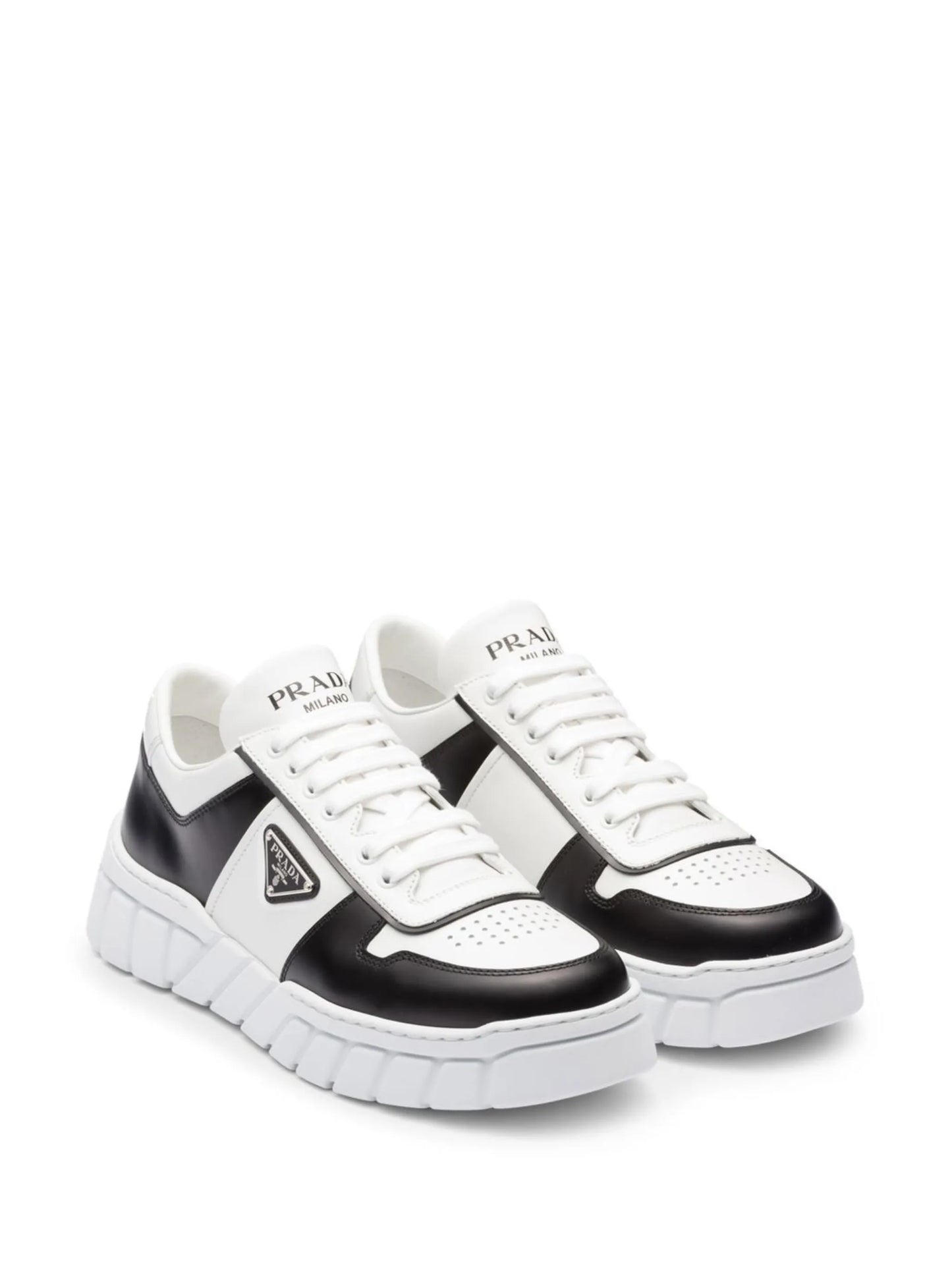 low-top leather sneakers