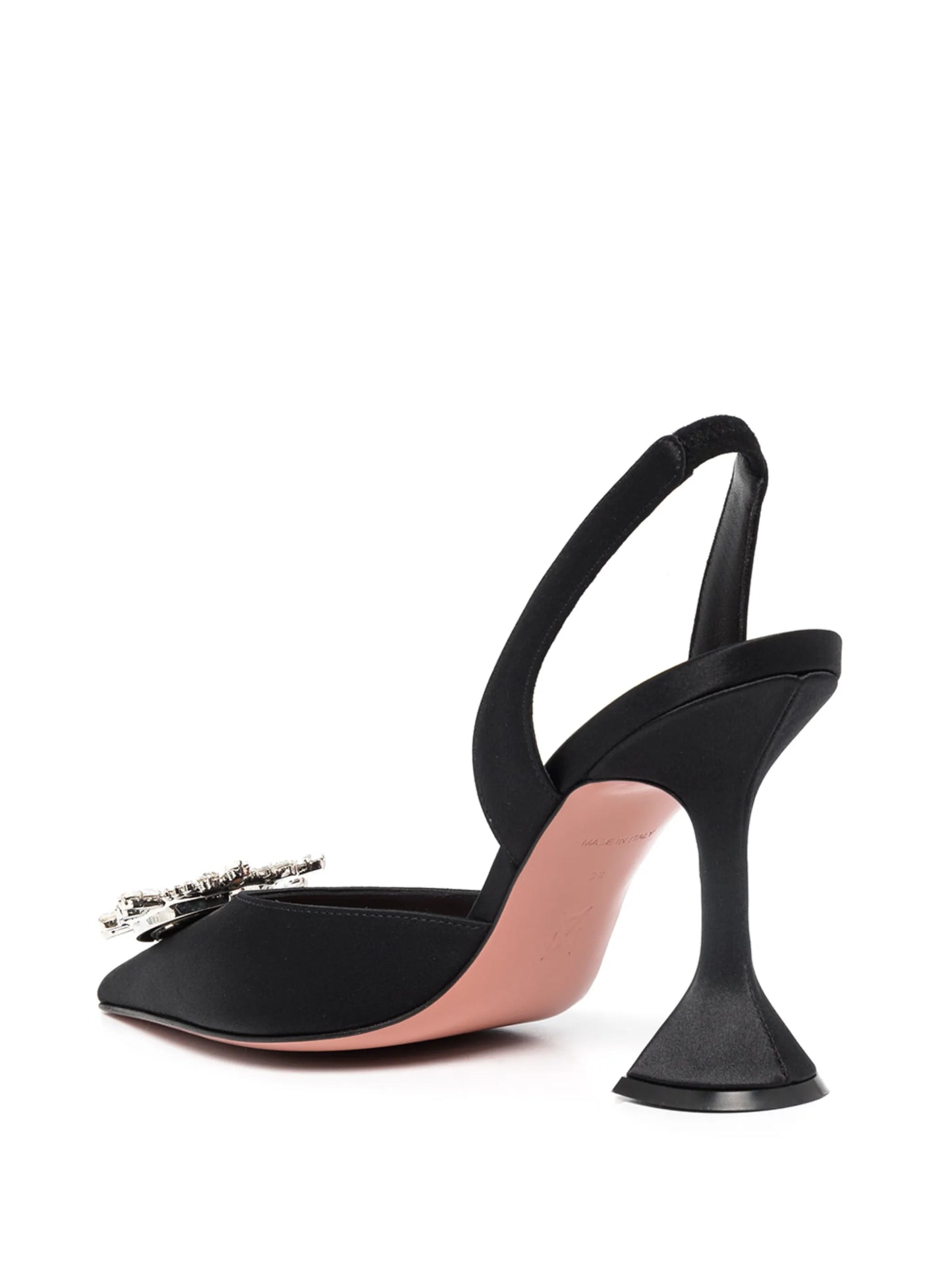 95mm Begum crystal-buckle slingback pumps