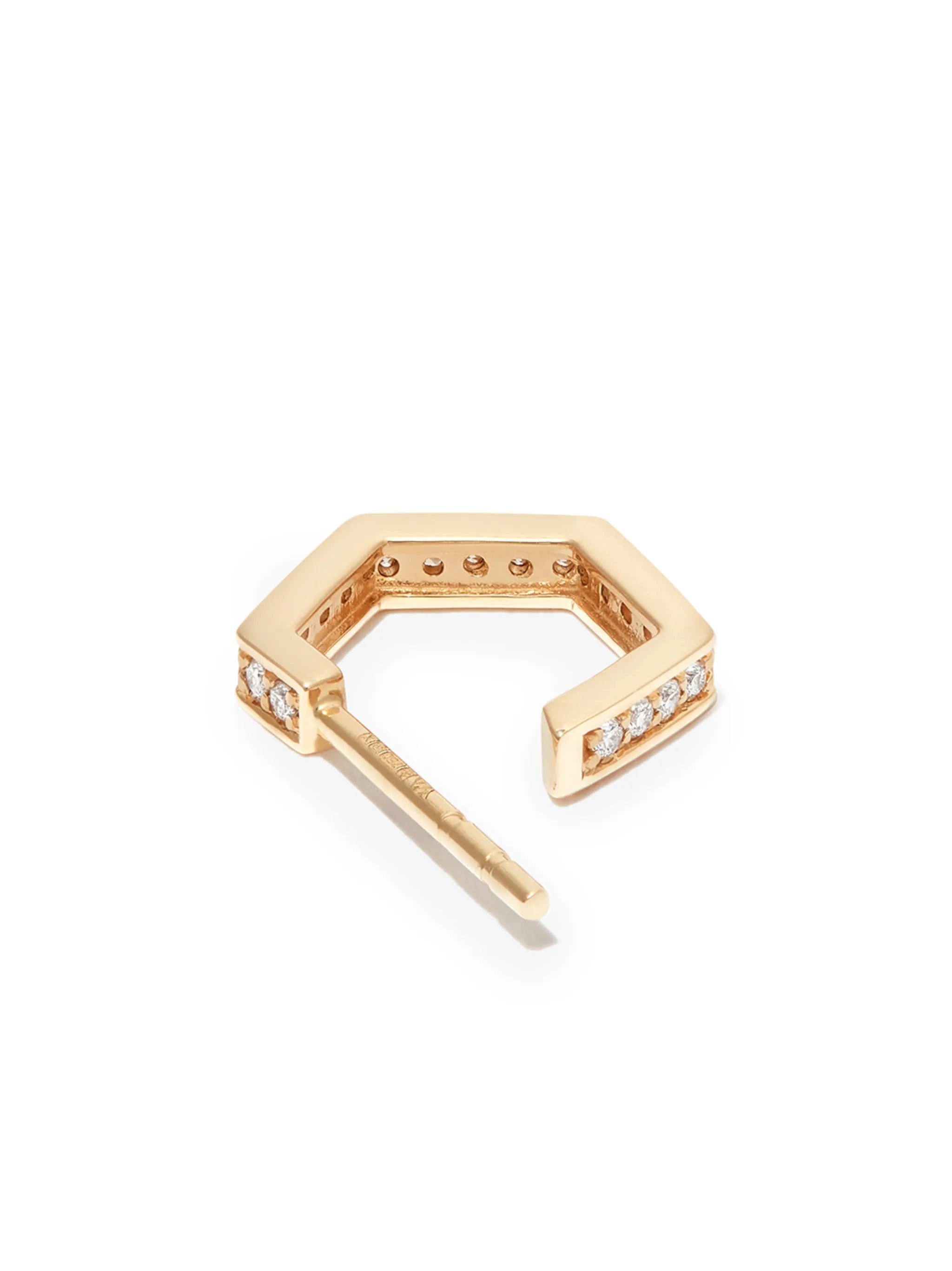 18kt yellow gold Fortis diamond earrings