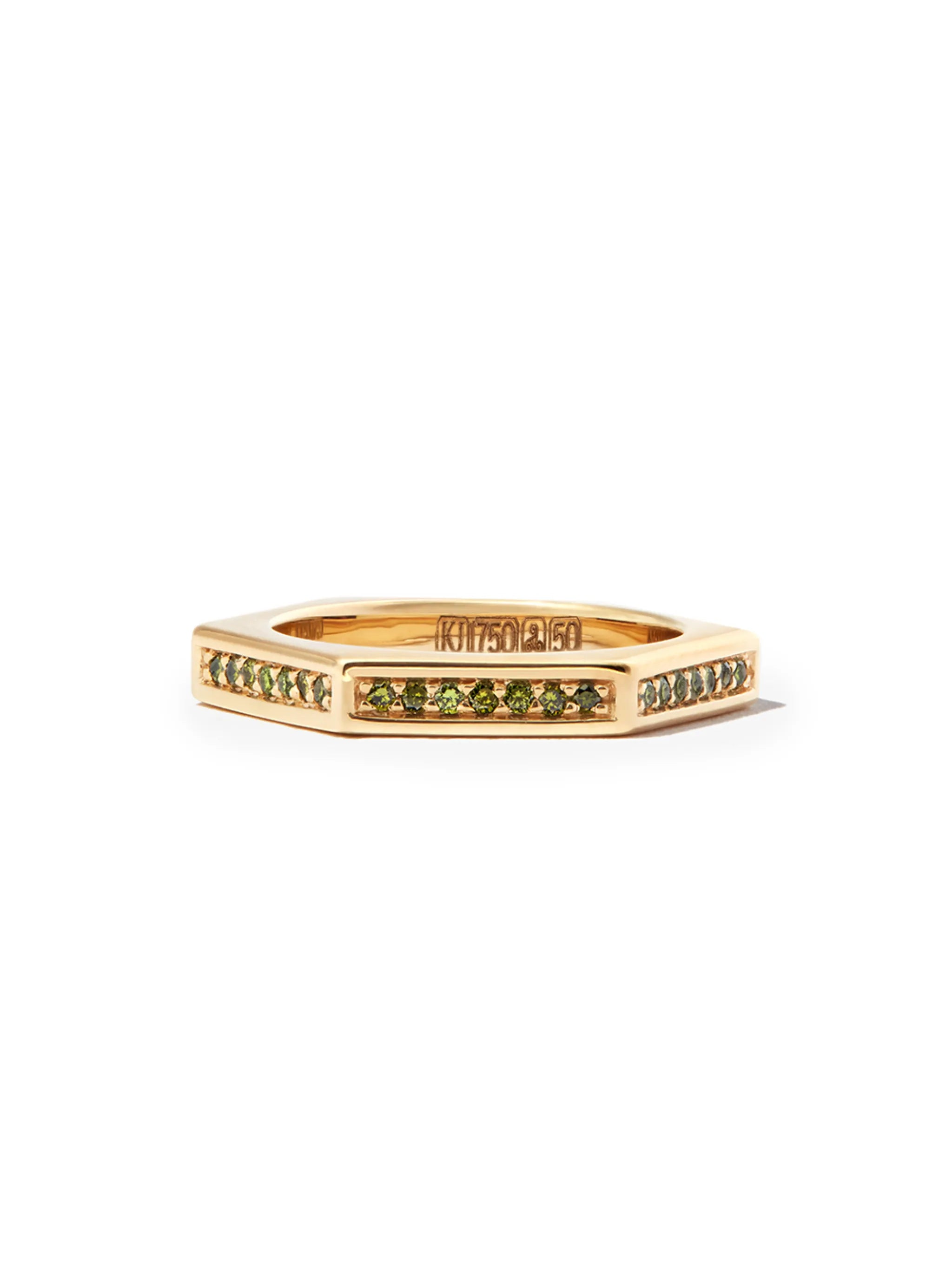 18kt yellow gold diamond ring