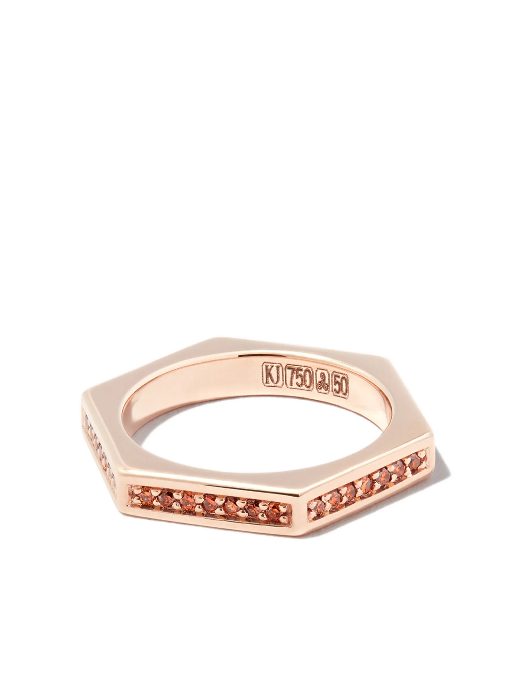 18kt rose gold diamond ring