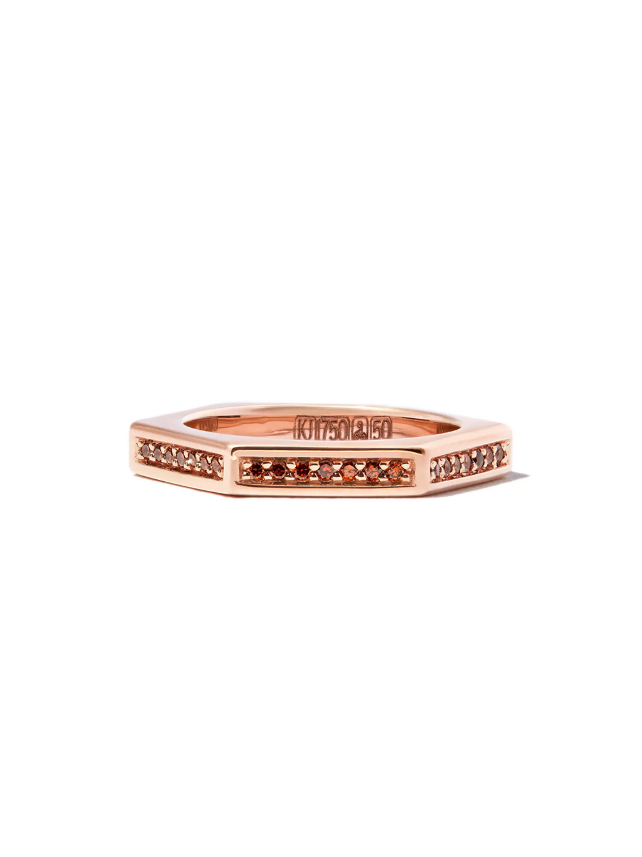 18kt rose gold diamond ring