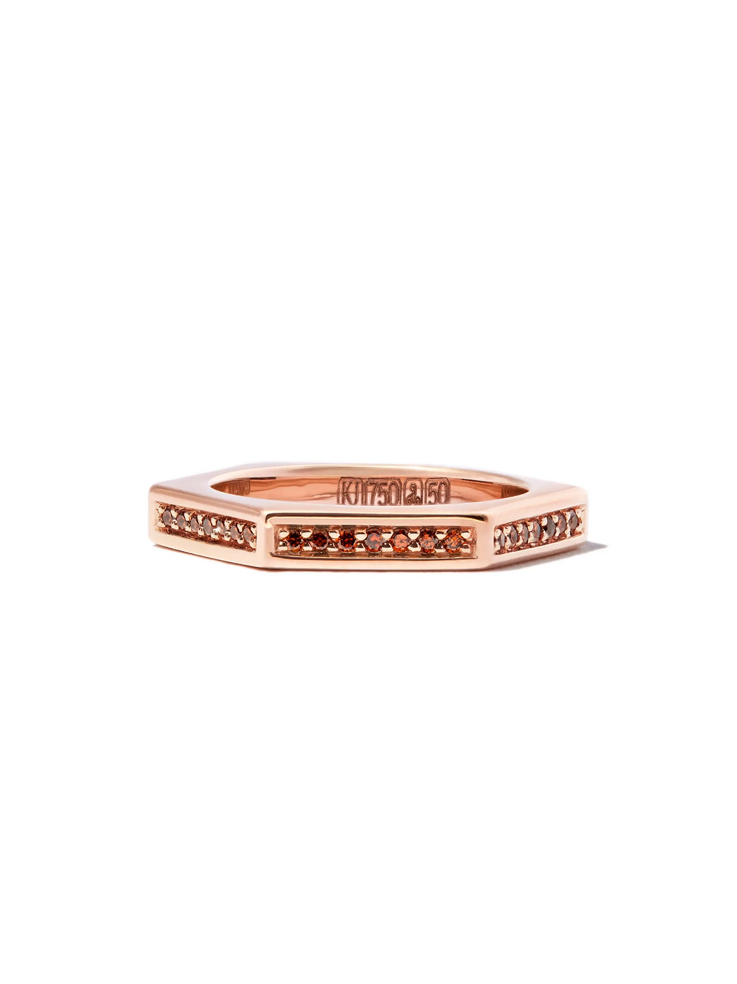 18kt rose gold diamond ring