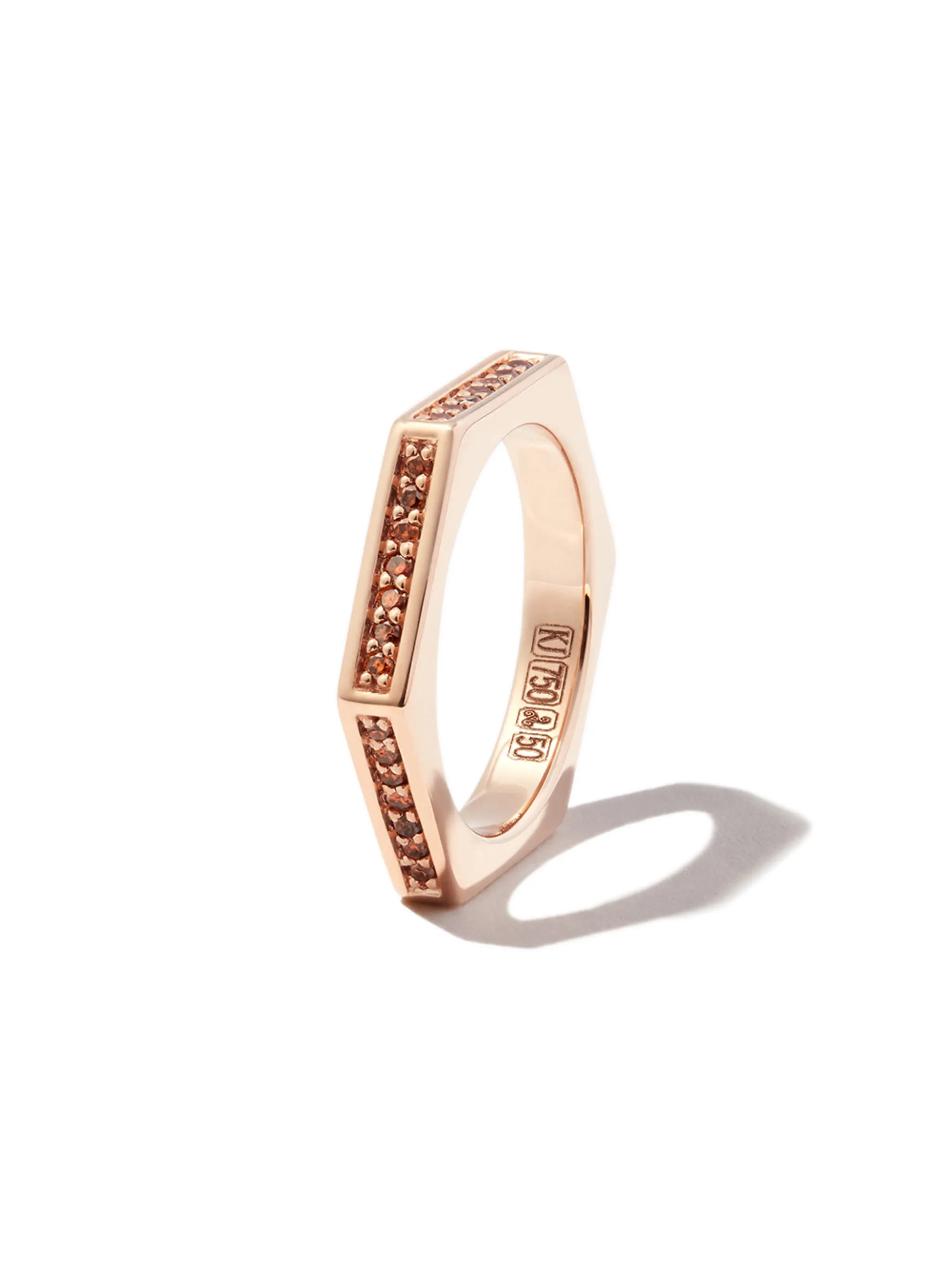 18kt rose gold diamond ring
