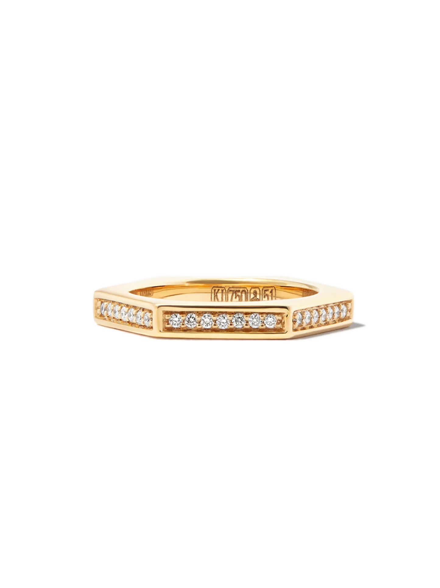 18kt yellow gold Fortis diamond ring