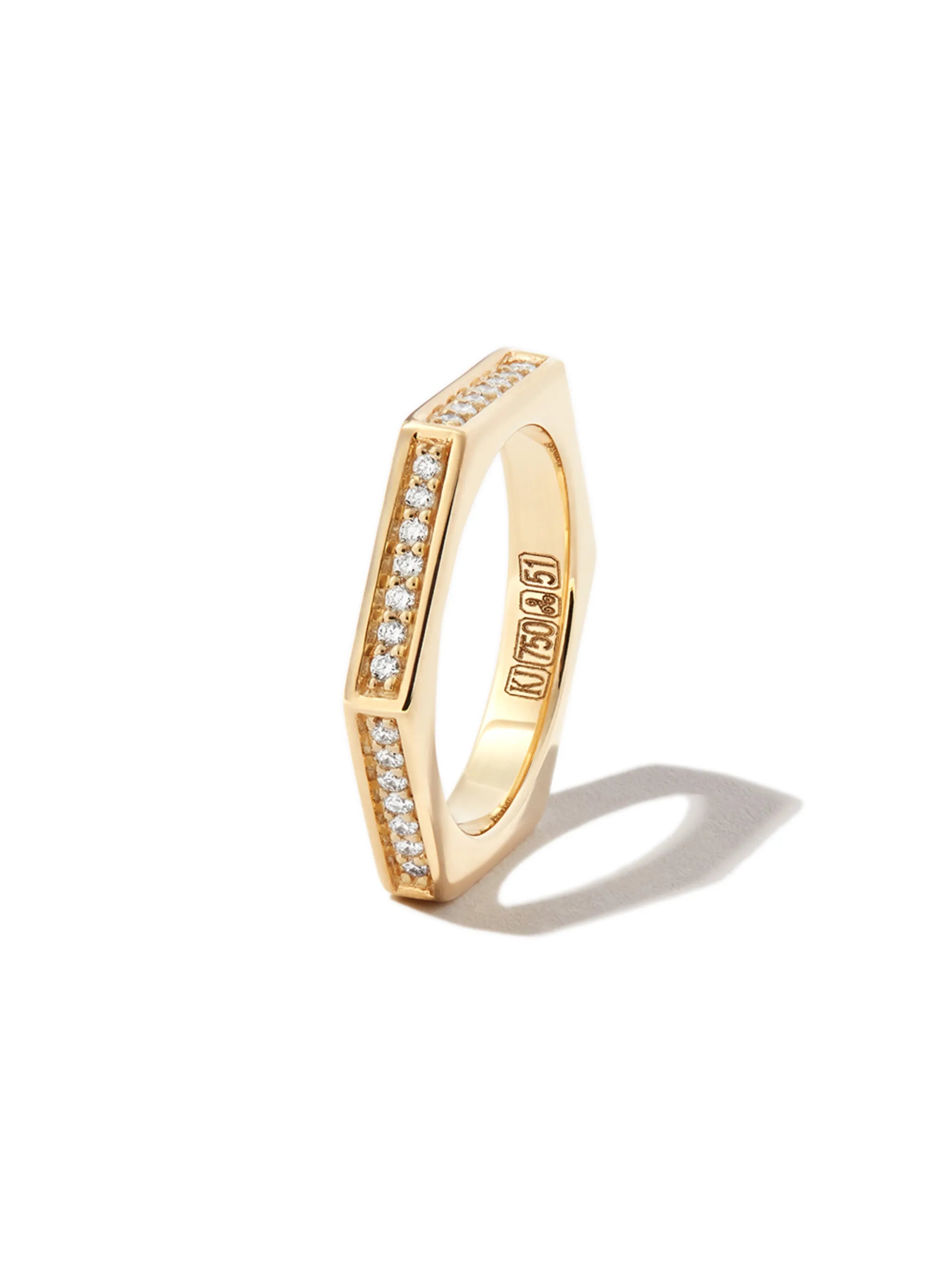 18kt yellow gold Fortis diamond ring