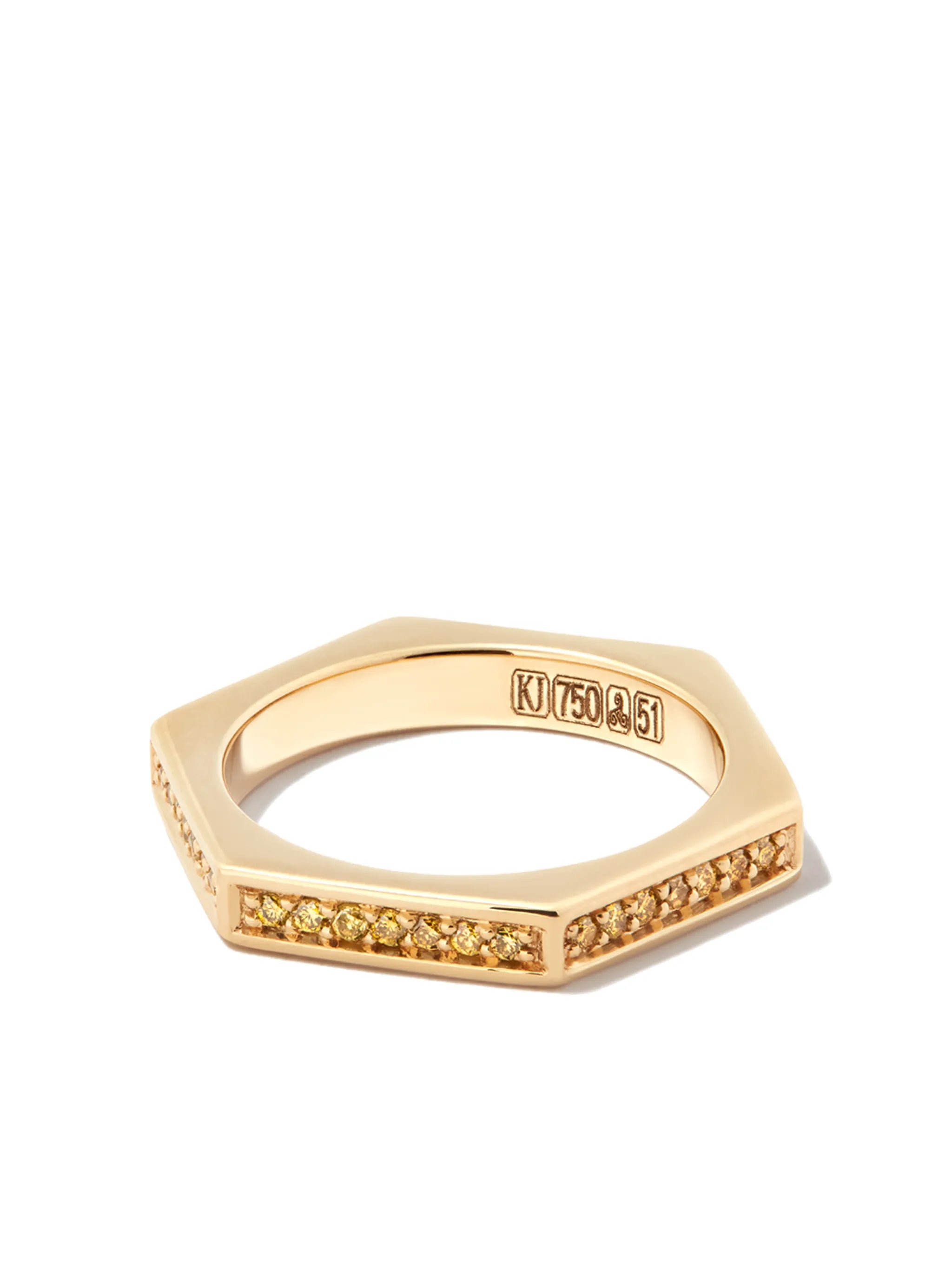 18kt yellow gold Solis diamond ring